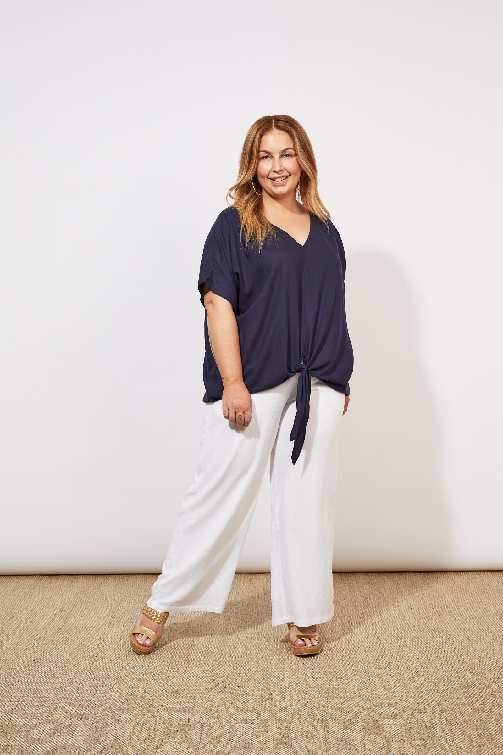 Tropicana Tie Top - Marine - The Haven Co