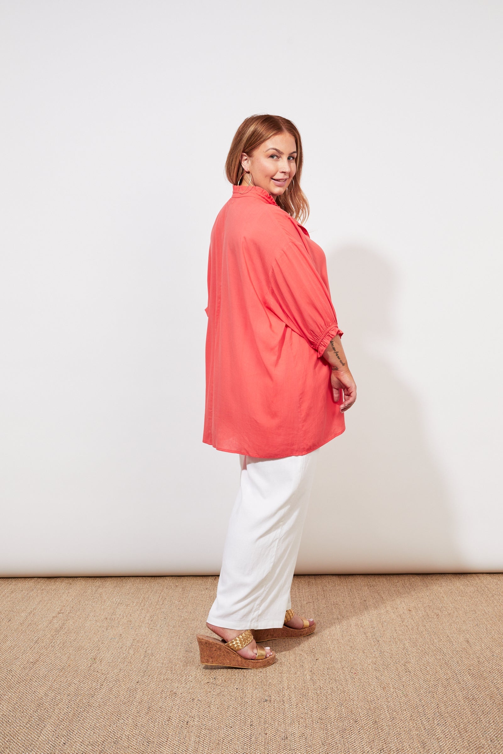 Tropicana Top - Coral - The Haven Co