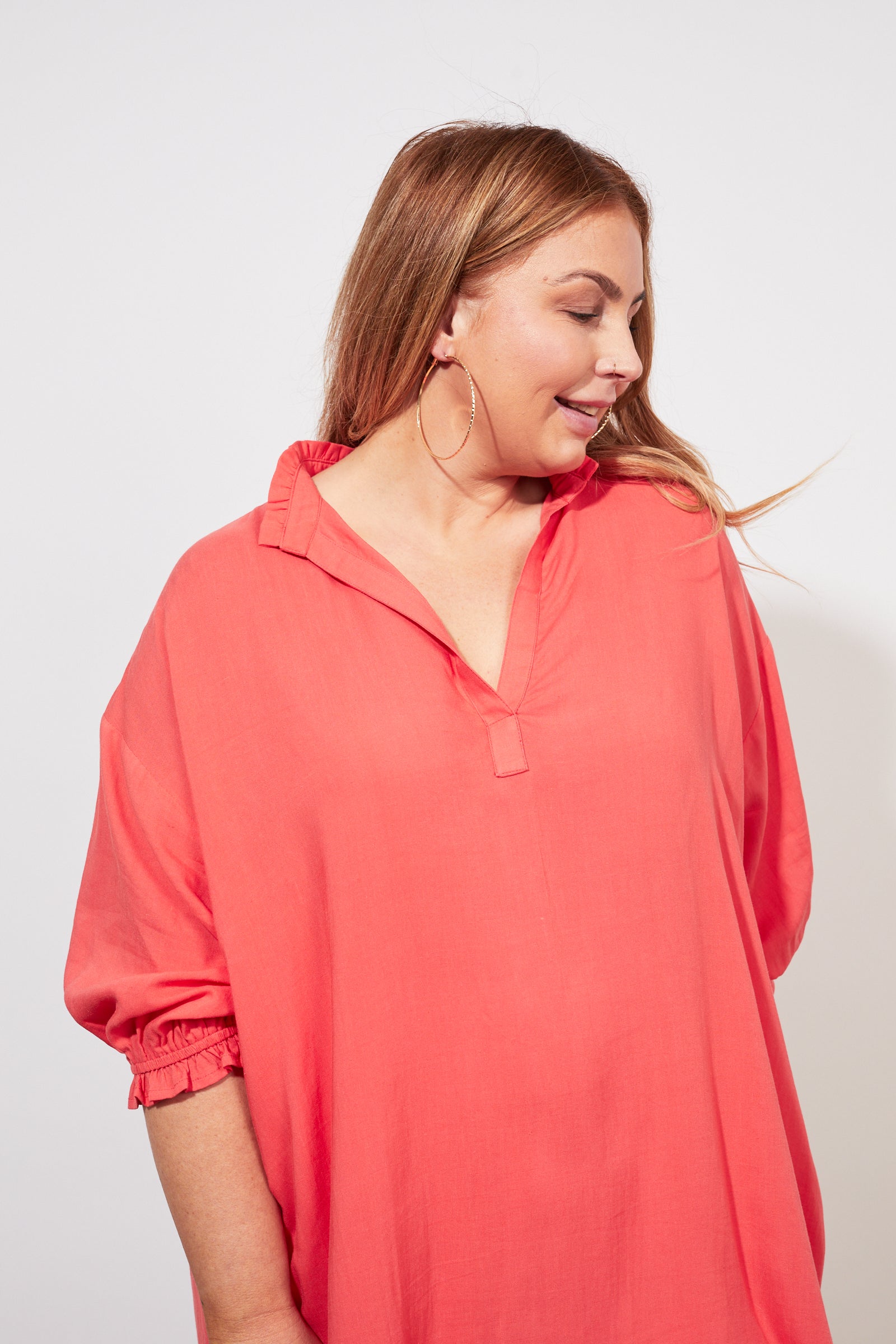 Tropicana Top - Coral - The Haven Co