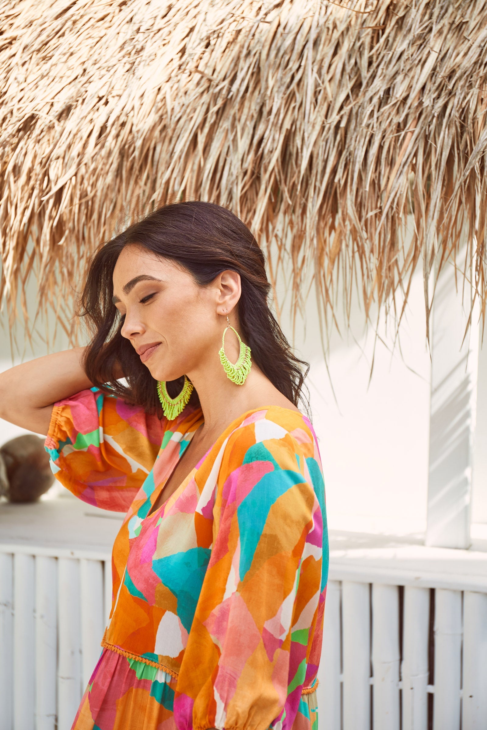 Tropic Drop Earring - Citrus - The Haven Co