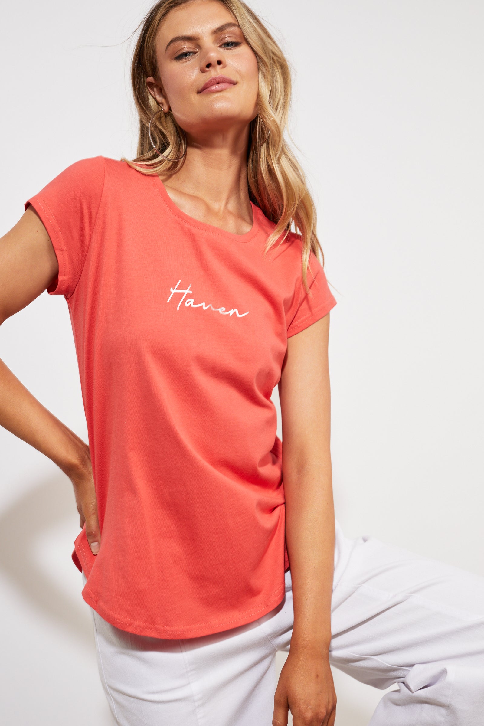 Maho Tshirt - Coral - The Haven Co