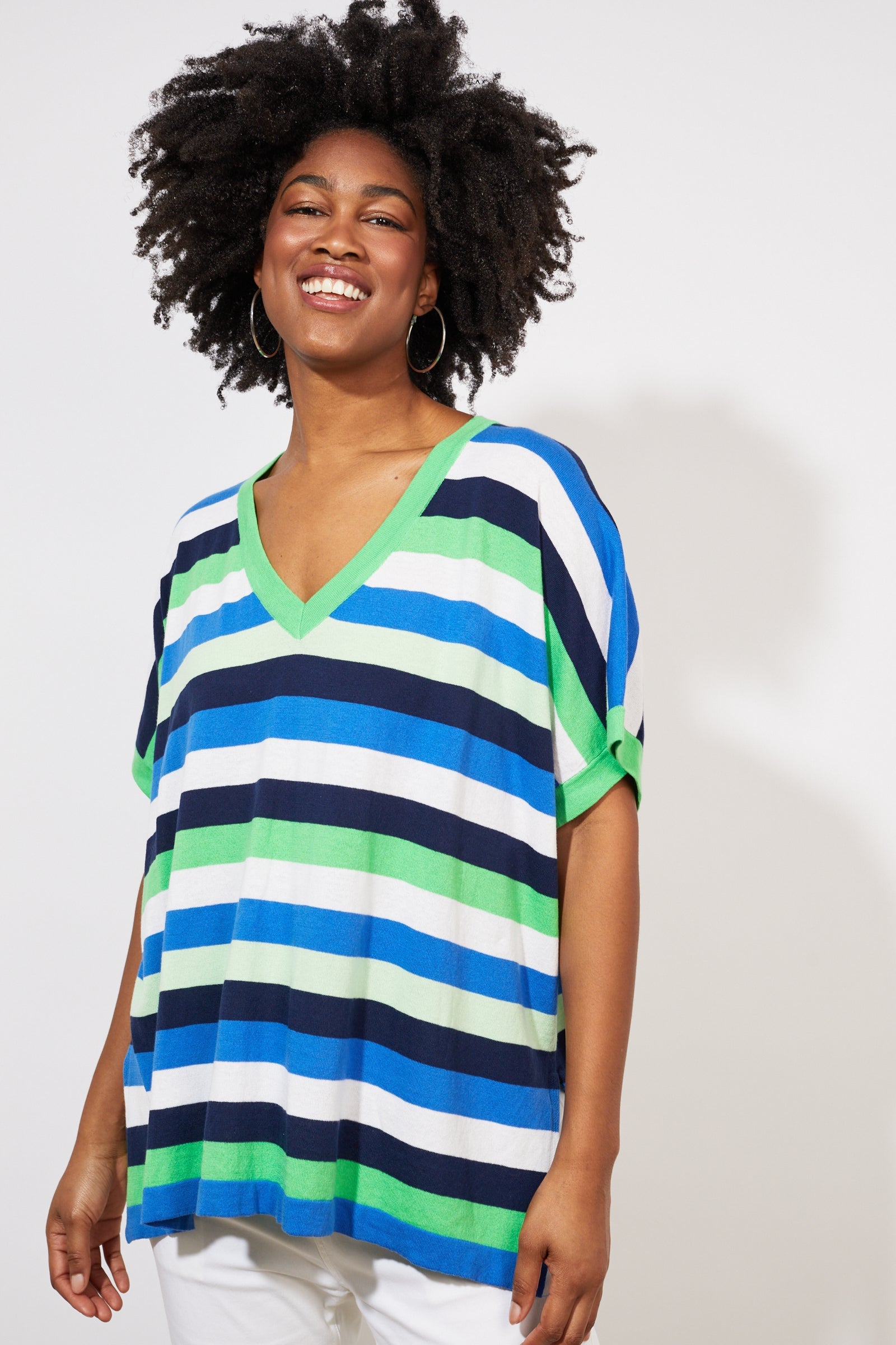 Oahu Stripe Knit - Marine Stripe - The Haven Co