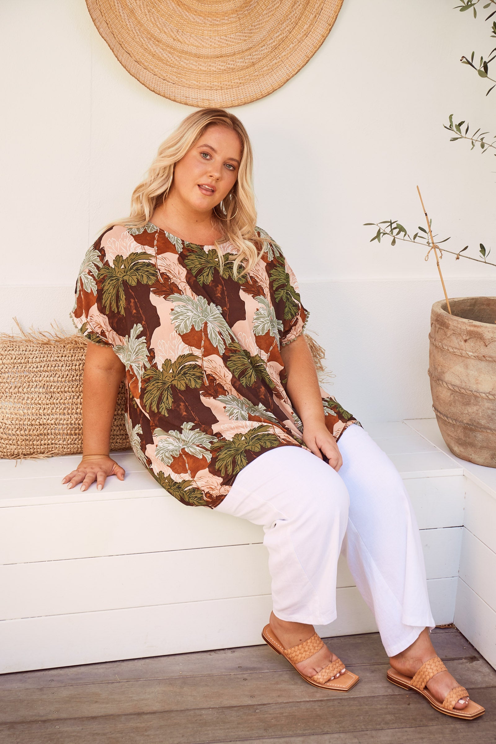 Cayman Relax Top - Palms - The Haven Co