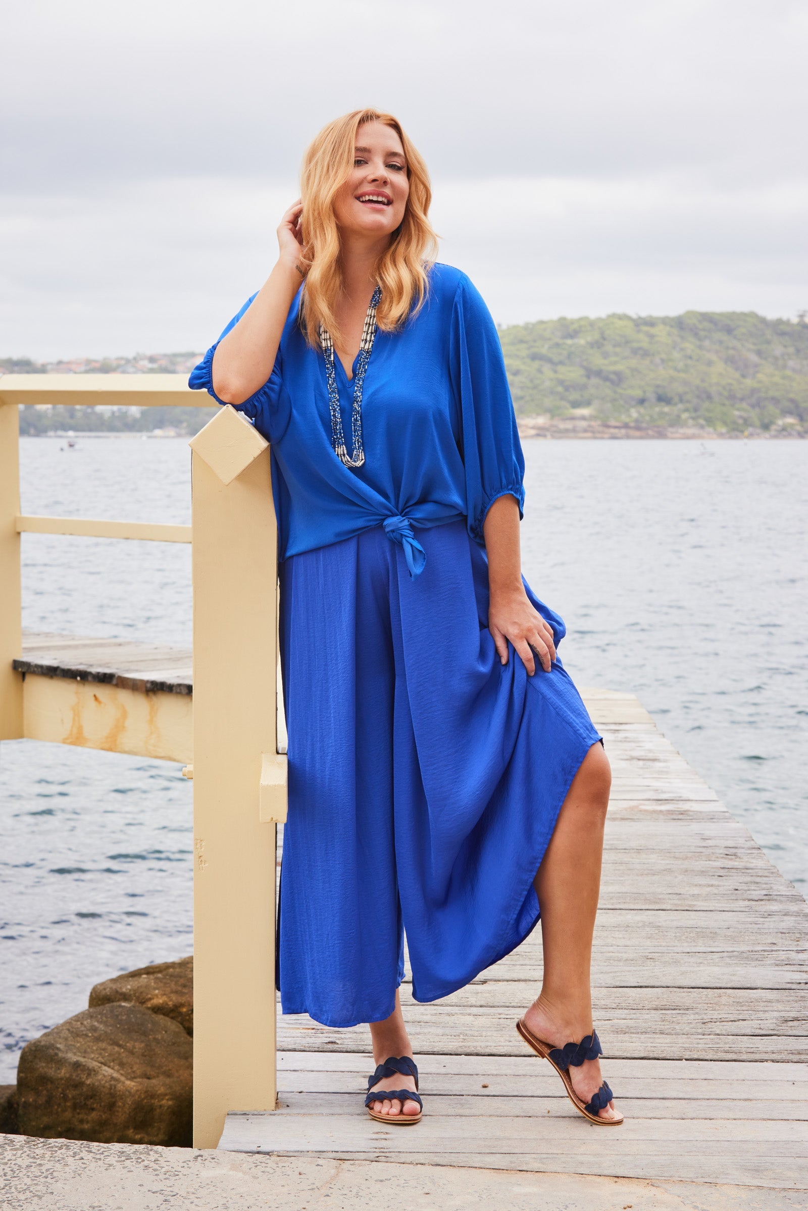 Barbados Relax Top - Cobalt - The Haven Co