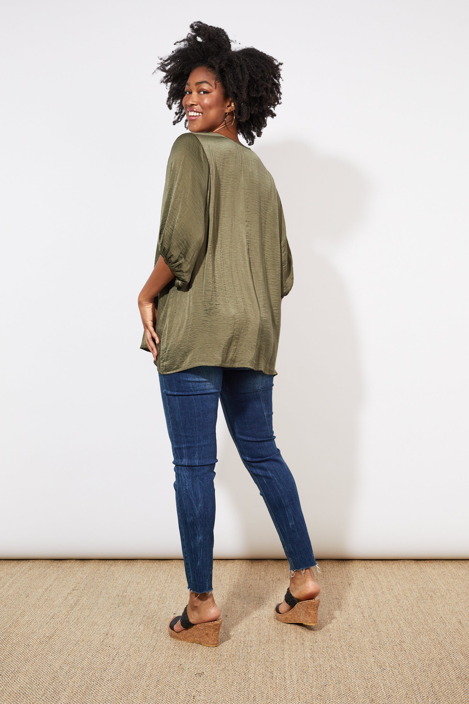Barbados Relax Top - Khaki - The Haven Co
