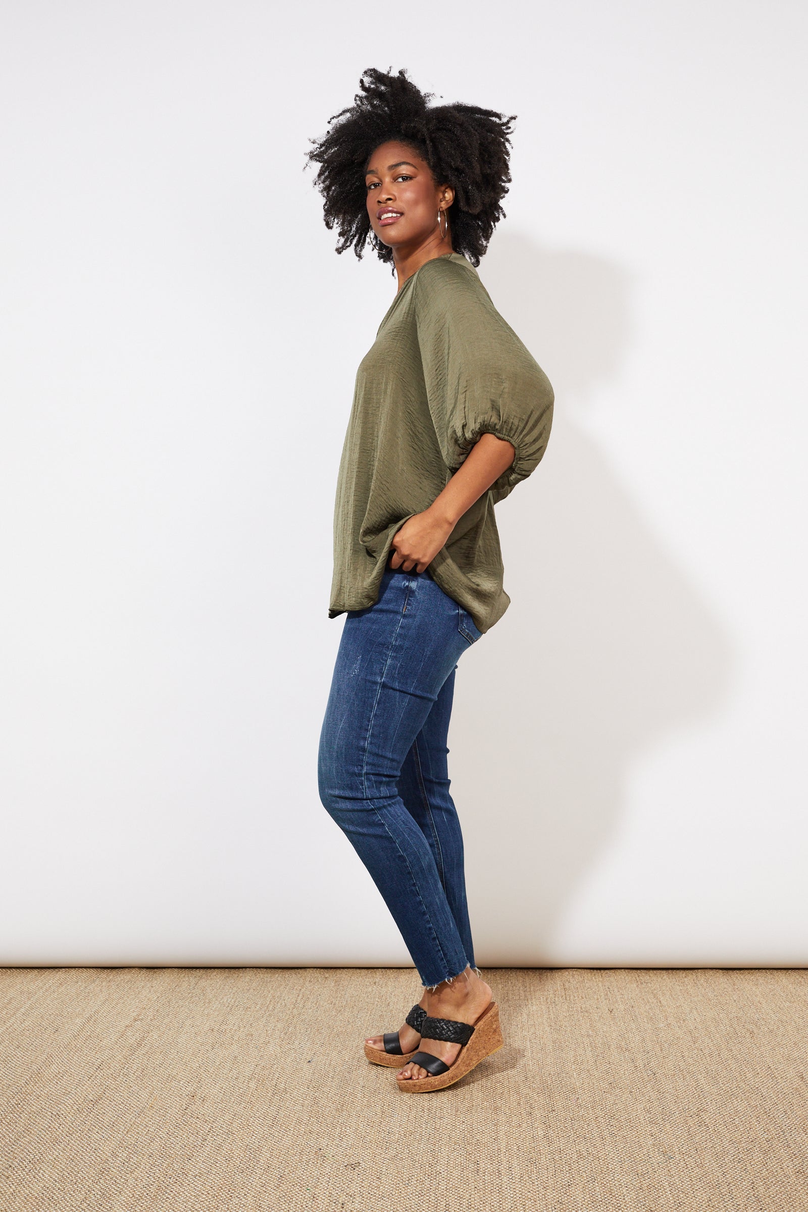 Barbados Relax Top - Khaki - The Haven Co