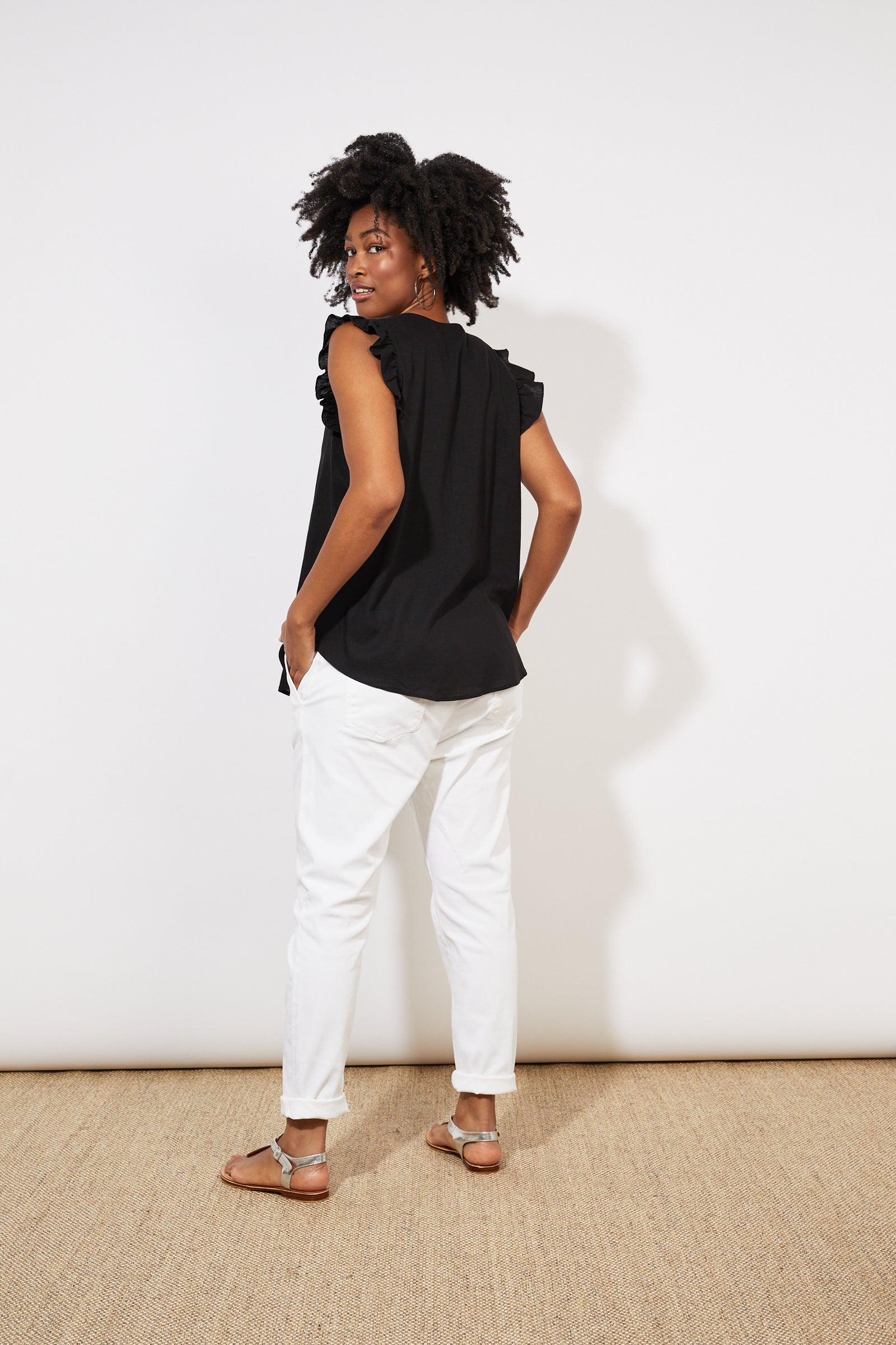 Tanna Frill Top - Jet - The Haven Co