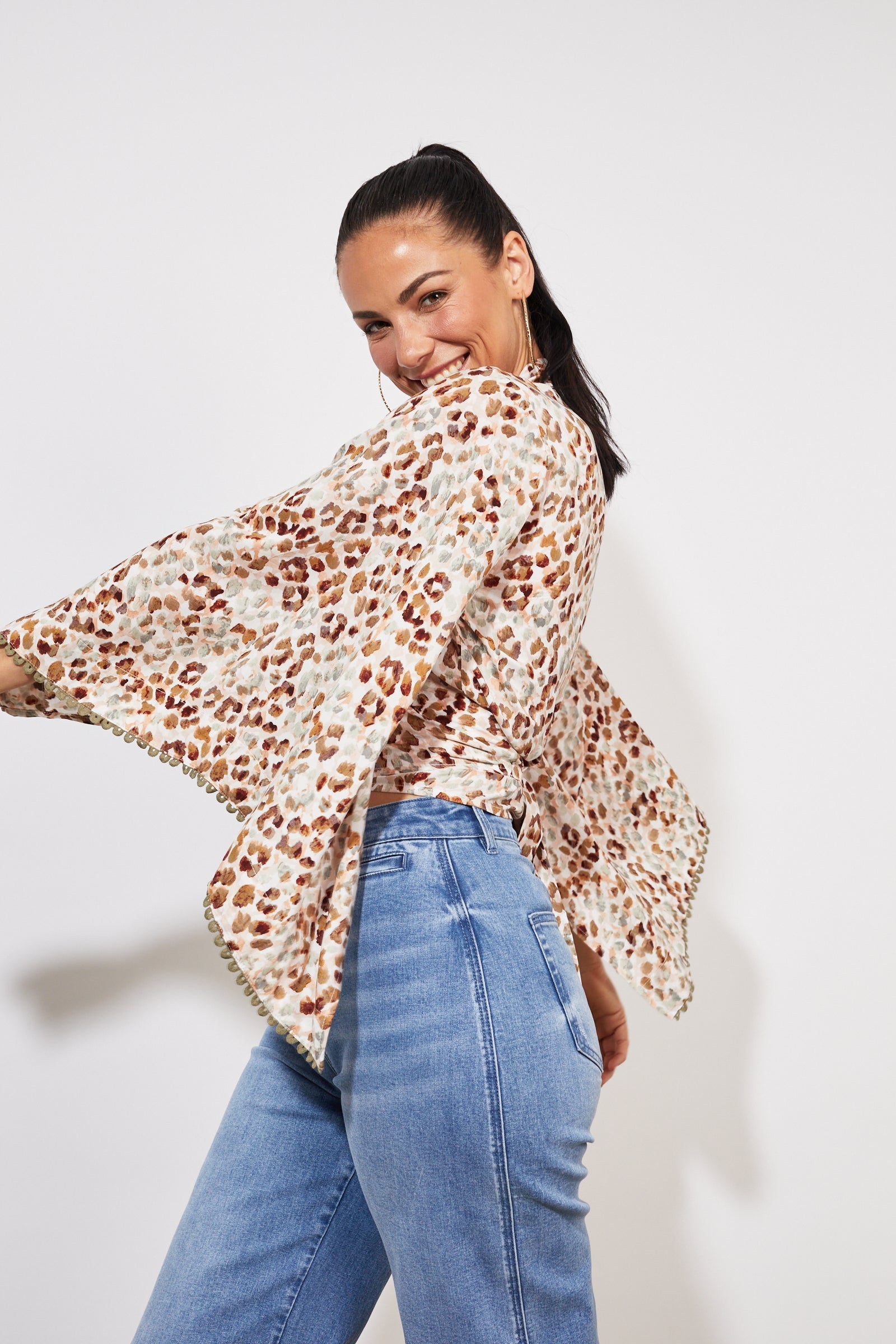 Lamu Wrap Top - Savanna Sage - The Haven Co