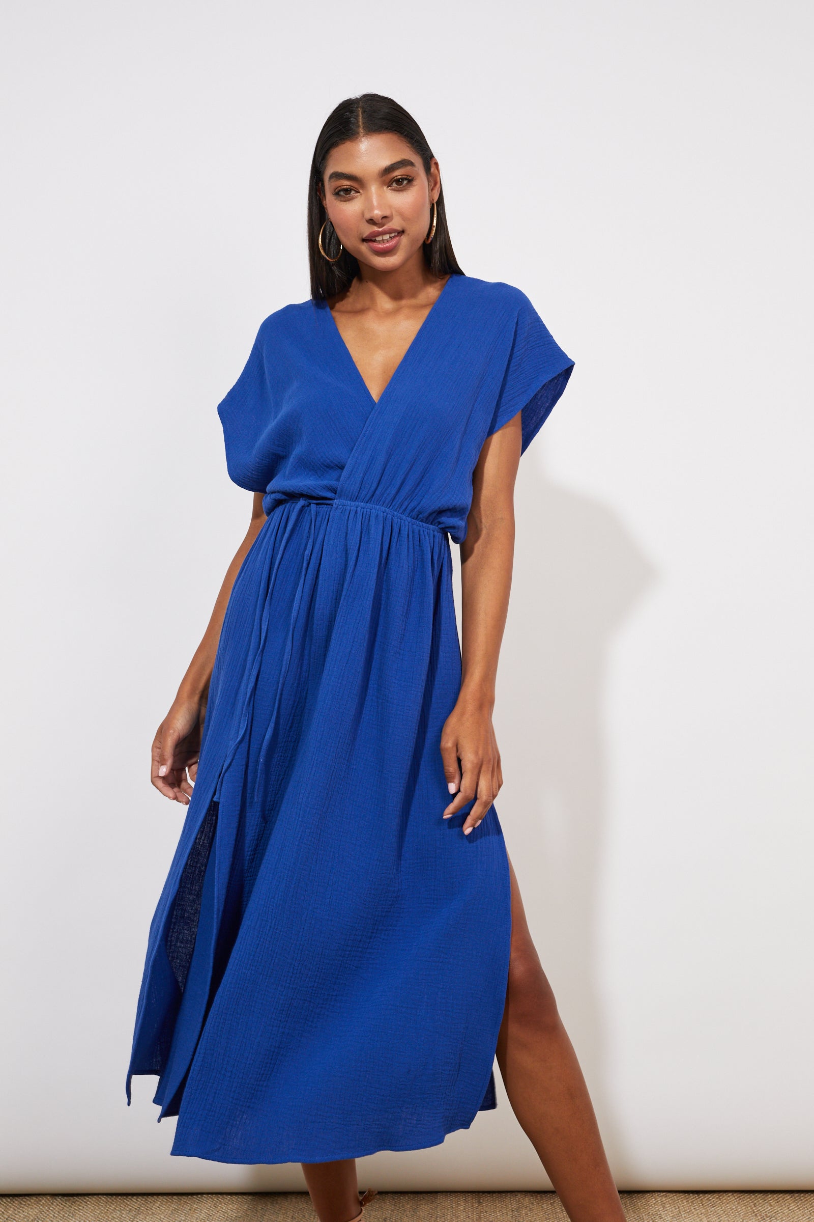 Tulum Wrap Dress - Cobalt - The Haven Co