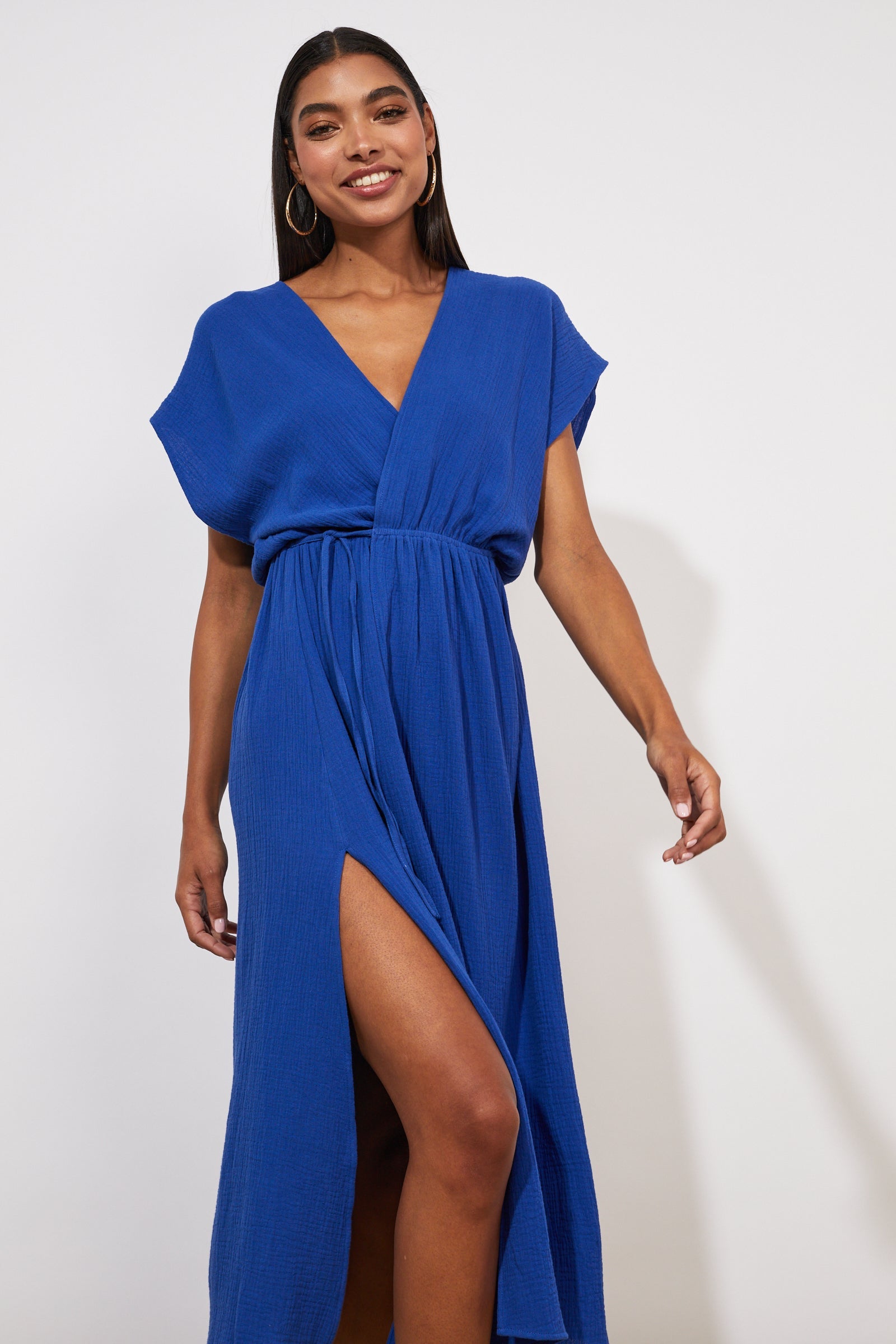 Tulum Wrap Dress - Cobalt - The Haven Co