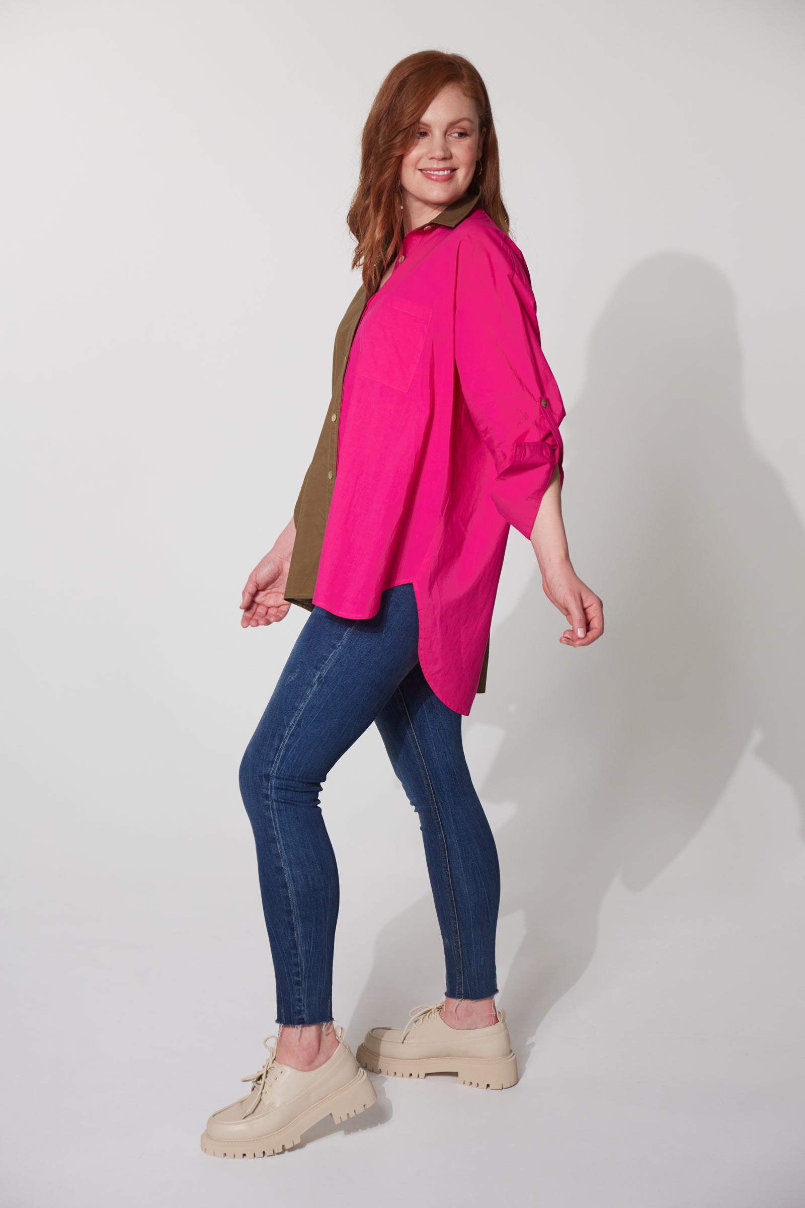 Montrose Shirt - Fern/Azalea - The Haven Co