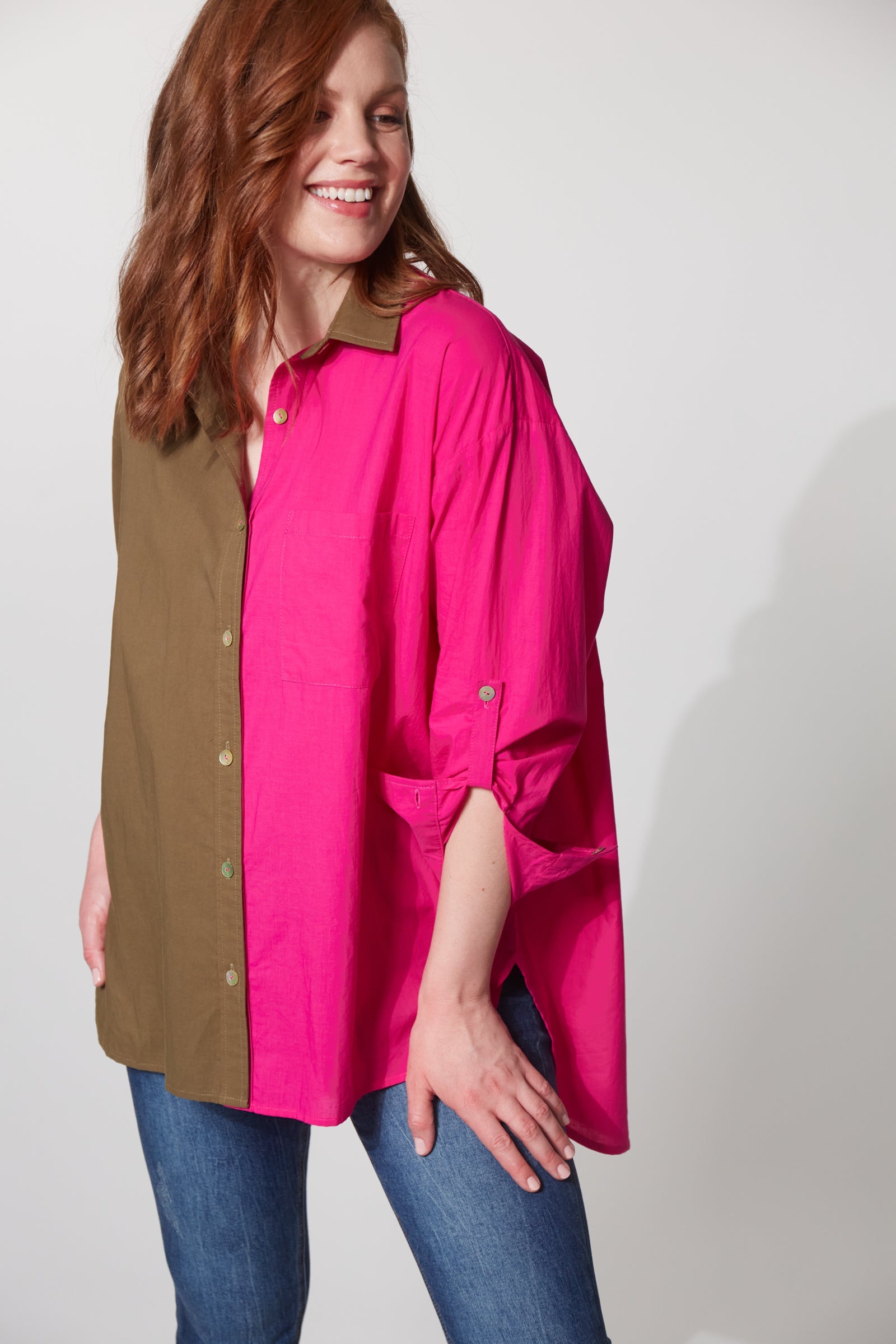 Montrose Shirt - Fern/Azalea - The Haven Co
