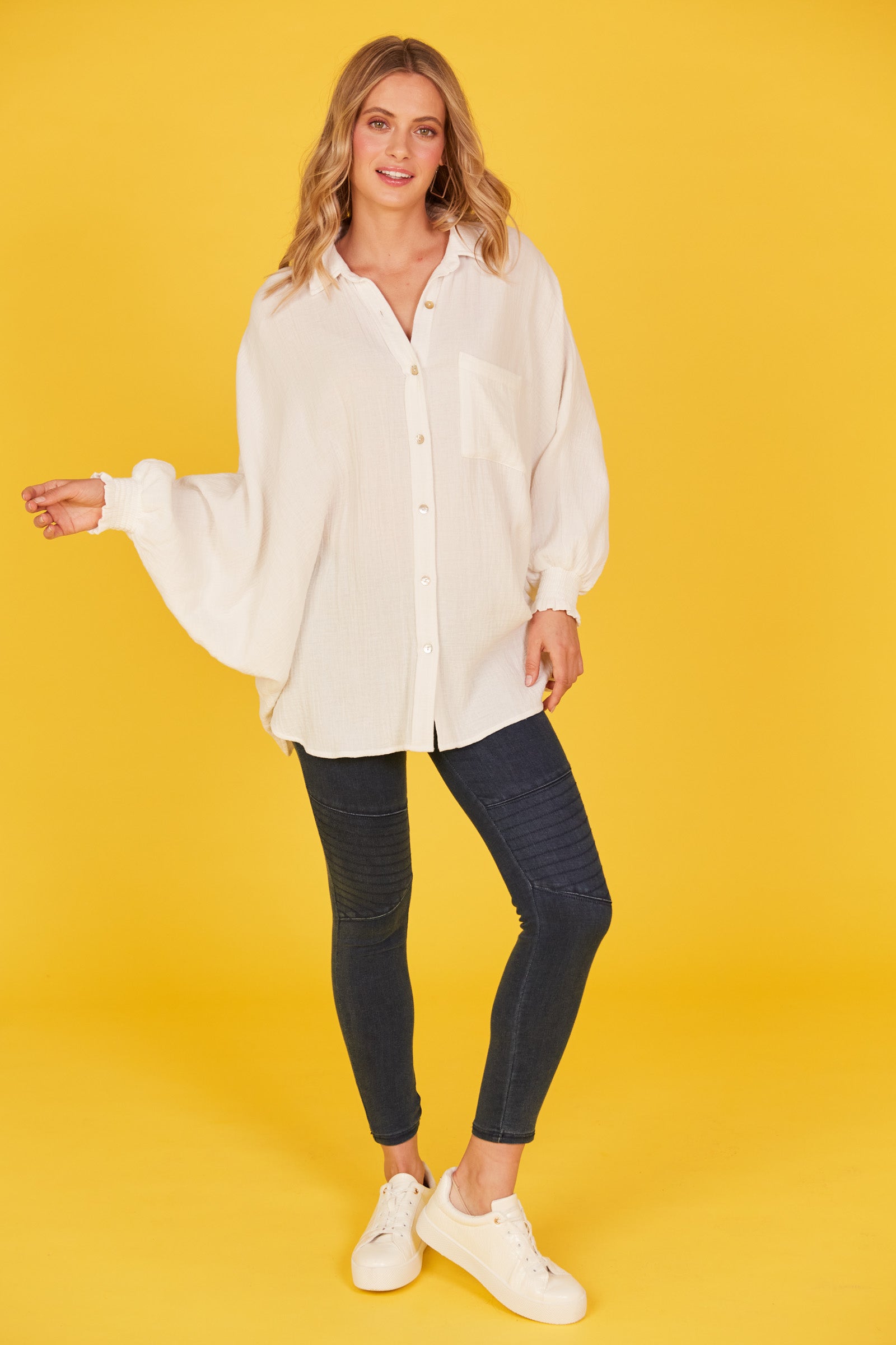Skye Shirt - Snow - The Haven Co