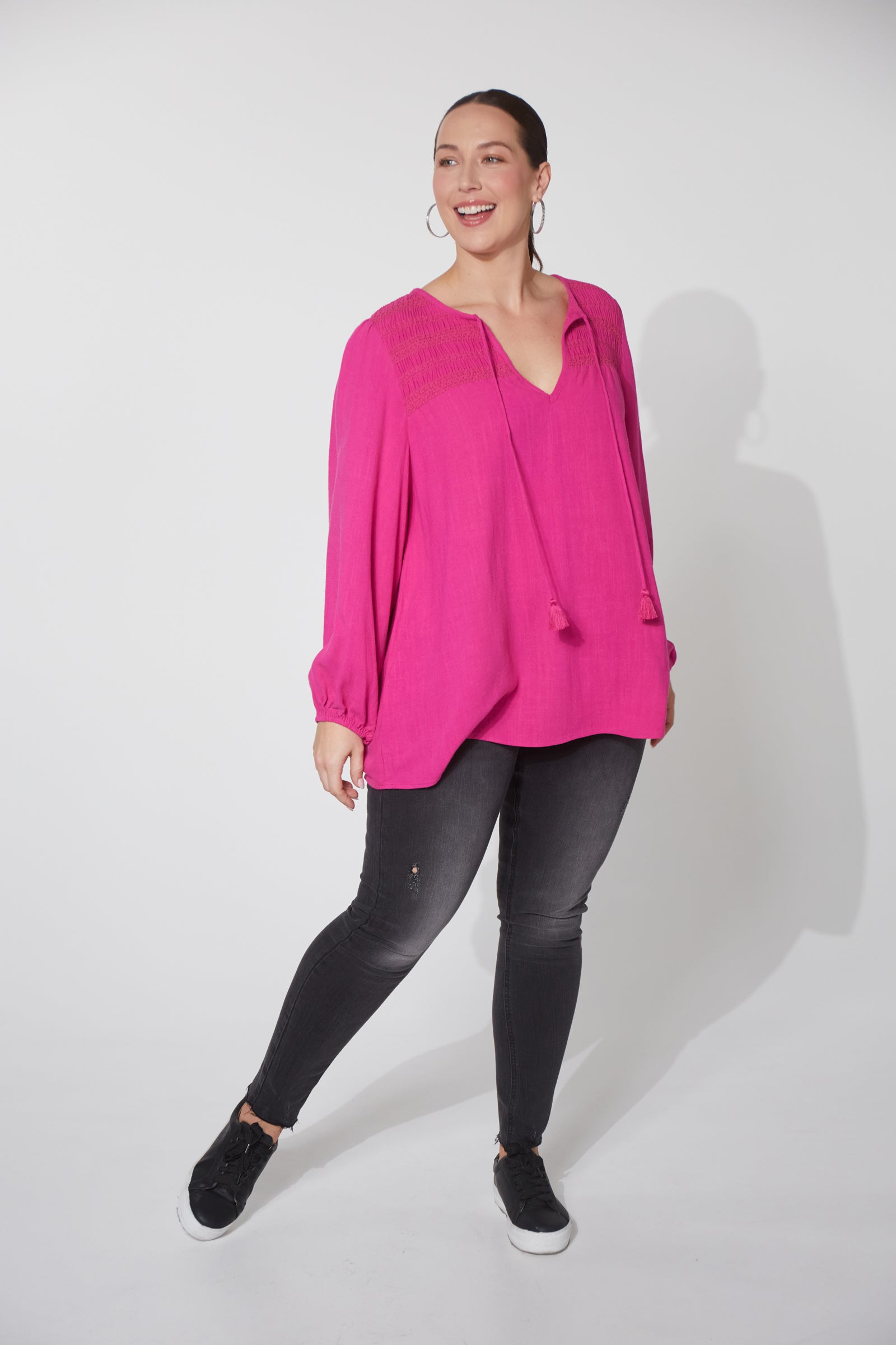 Lauder Blouse - Azalea - The Haven Co