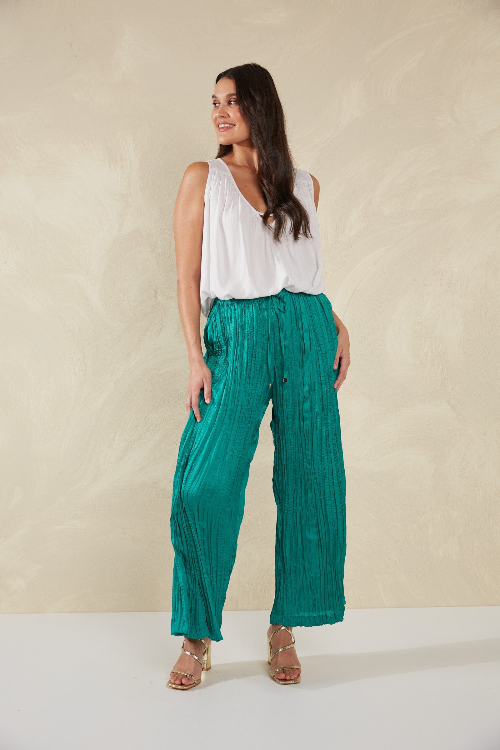 Verona Pant - Aqua - The Haven Co
