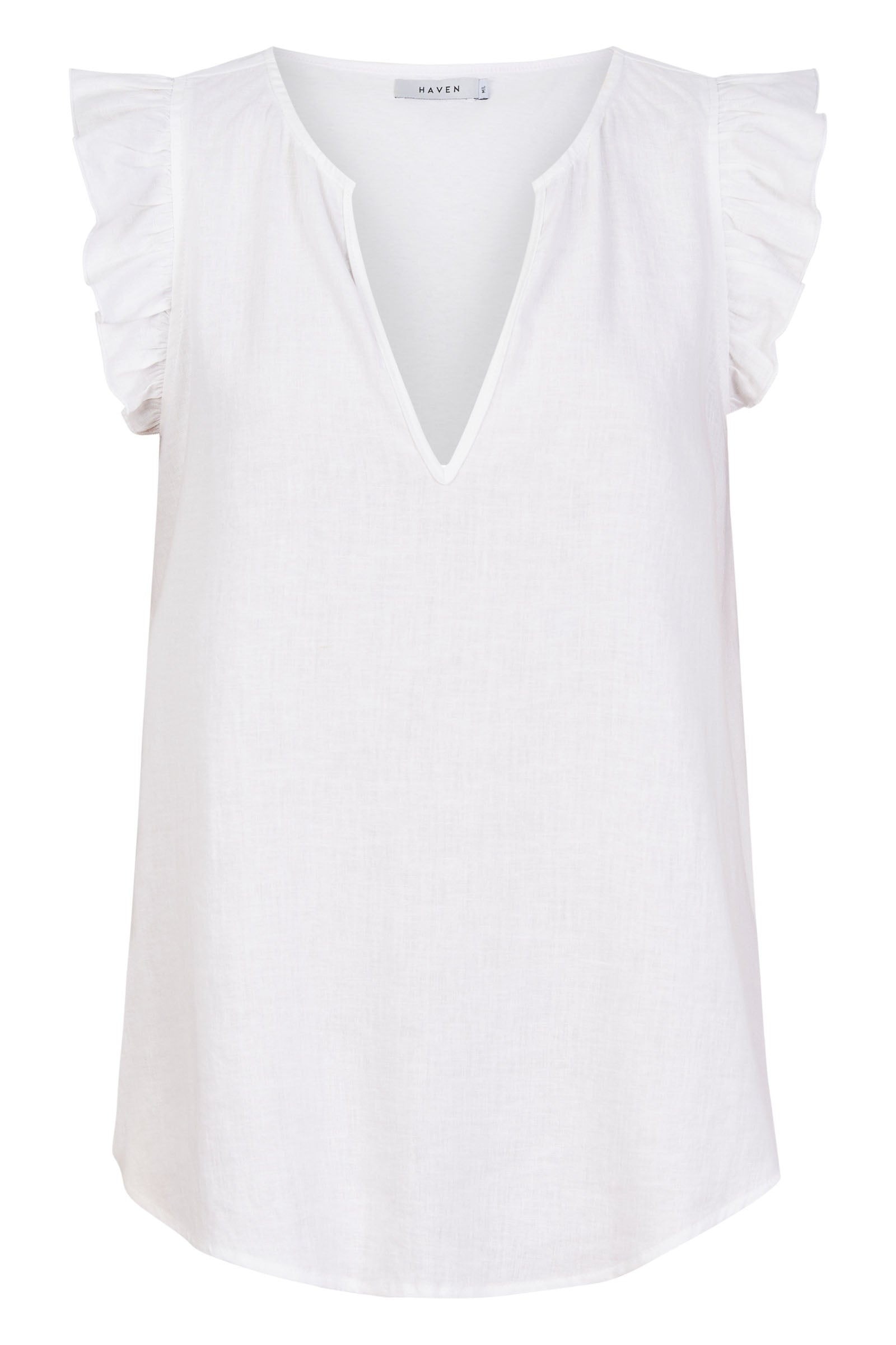 Florence Frill Tank - Bianco - The Haven Co