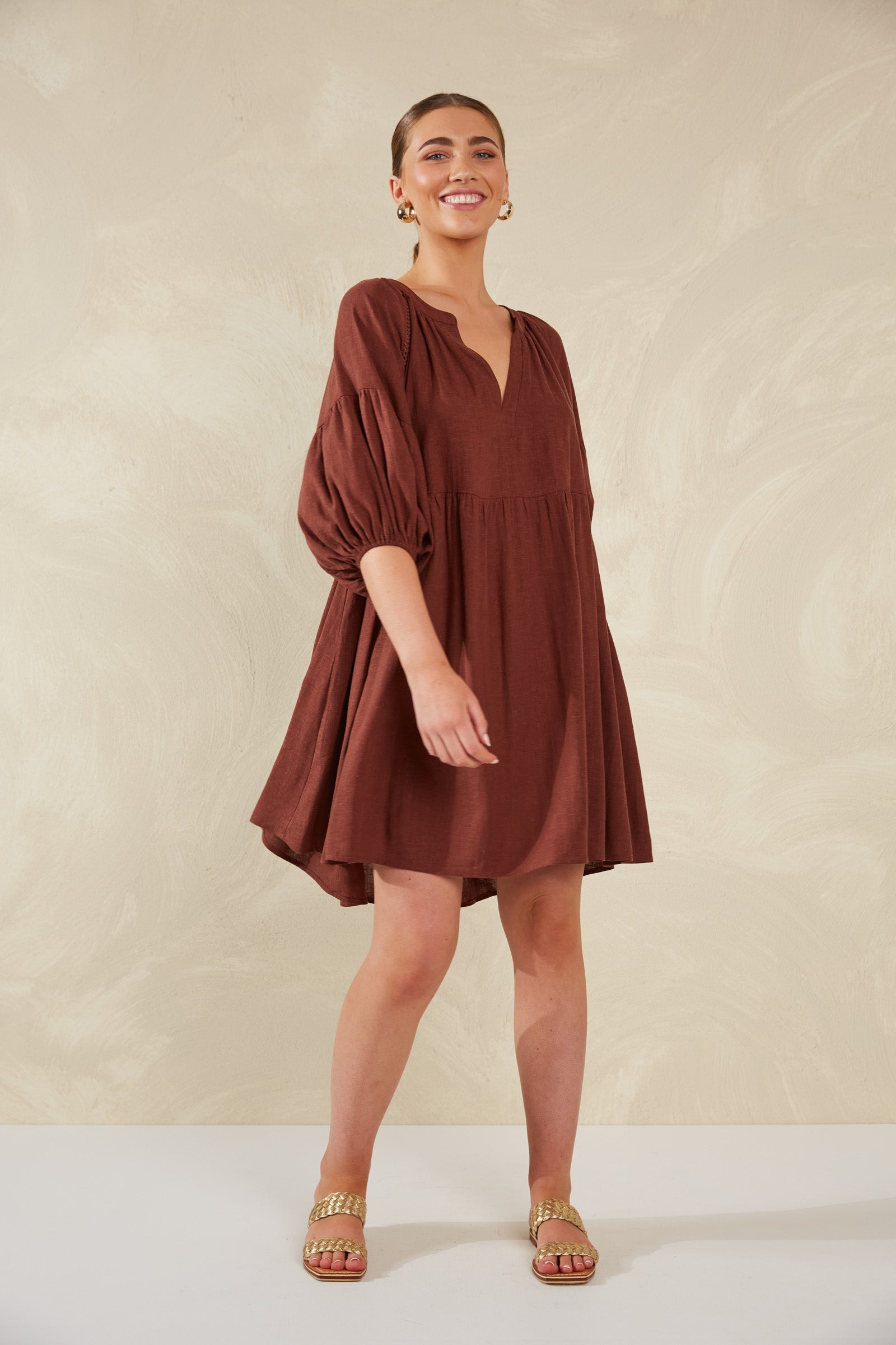 Florence Dress - Espresso - The Haven Co