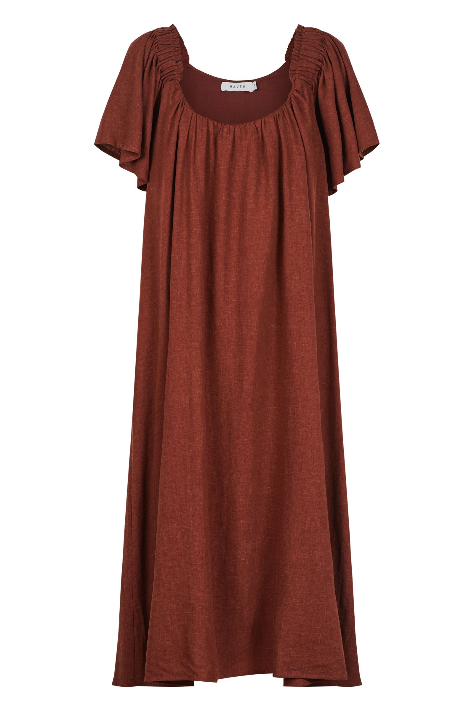 Florence Ruffle Dress - Espresso - The Haven Co