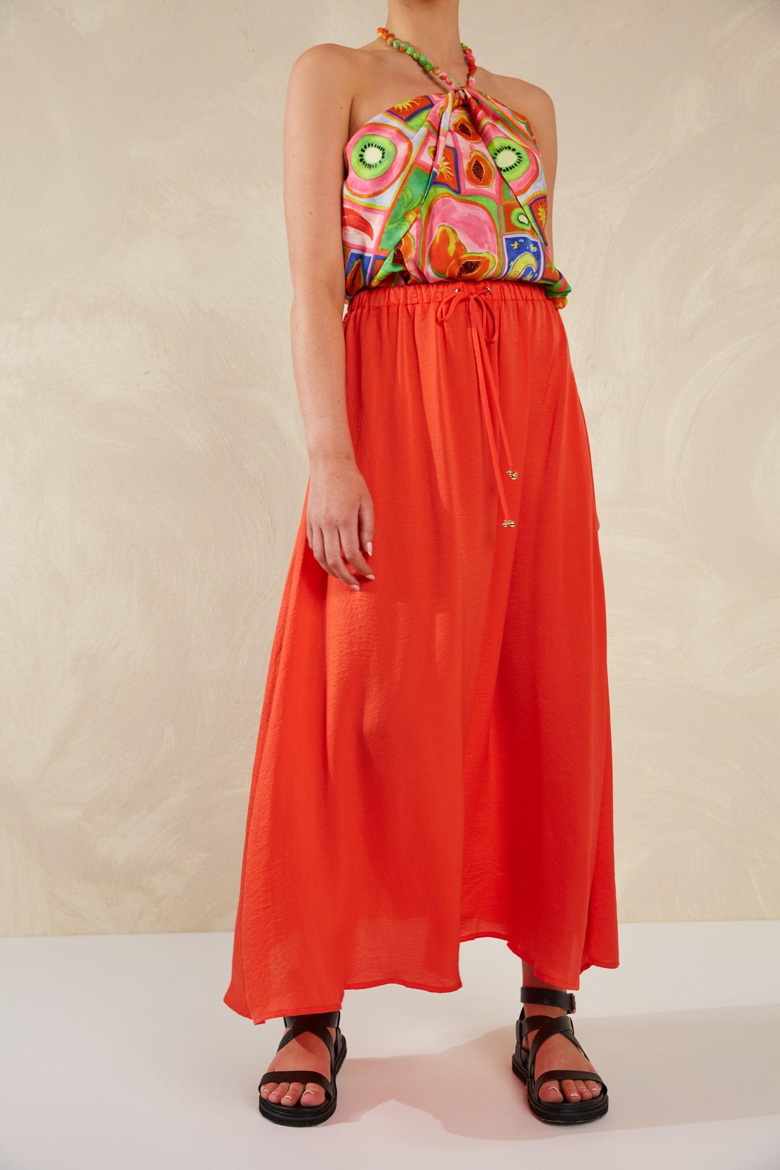 Portofino Maxi Skirt - Aperol - The Haven Co