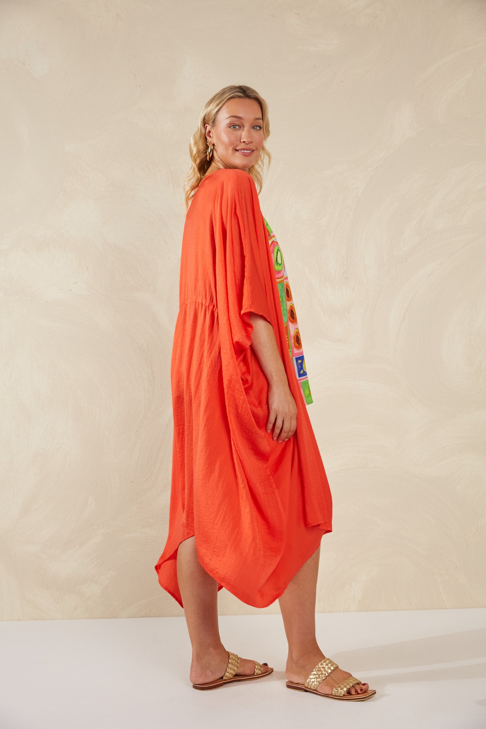 Portofino Tie Cape - Aperol - The Haven Co