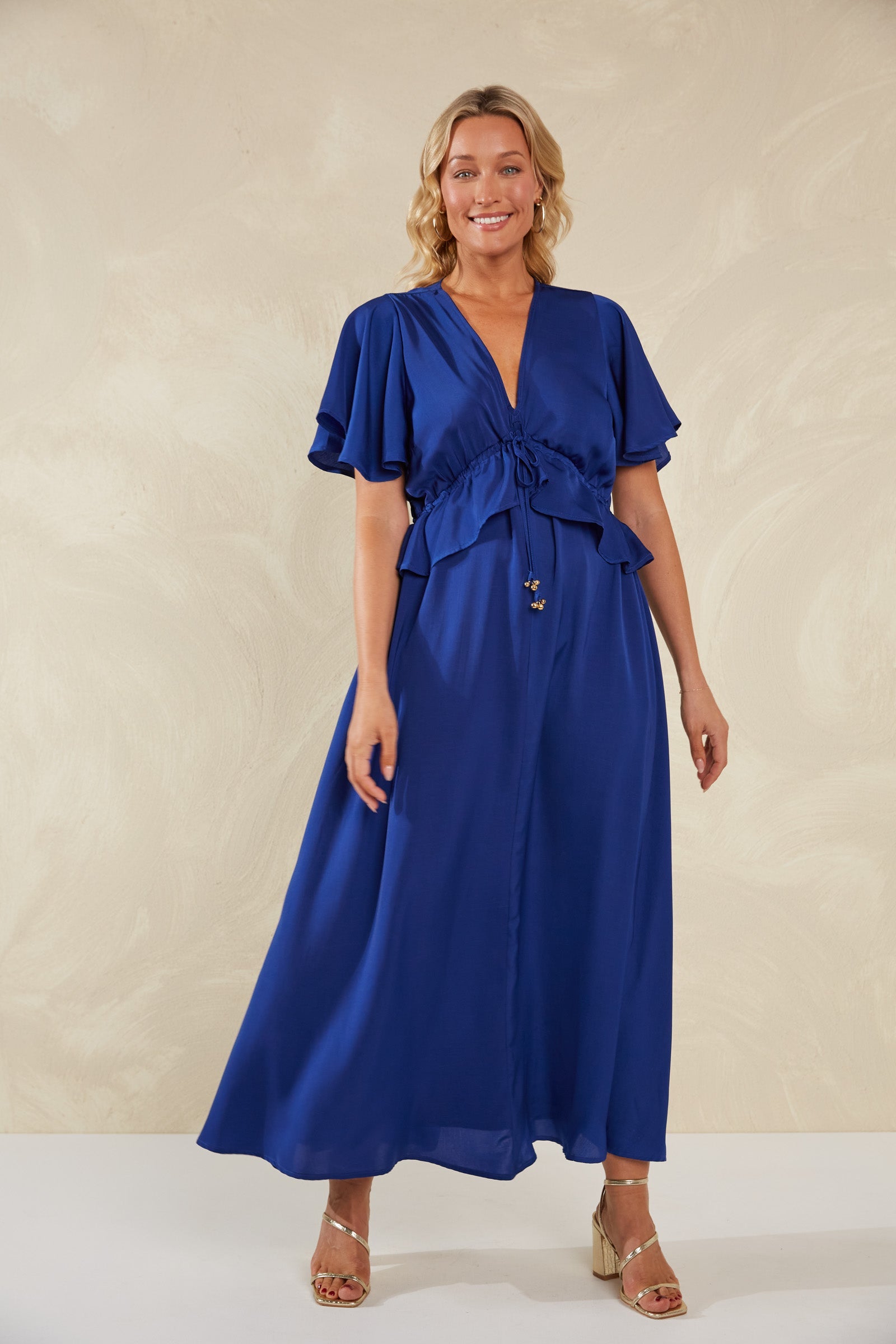 Portofino Frill Maxi - Lago - The Haven Co
