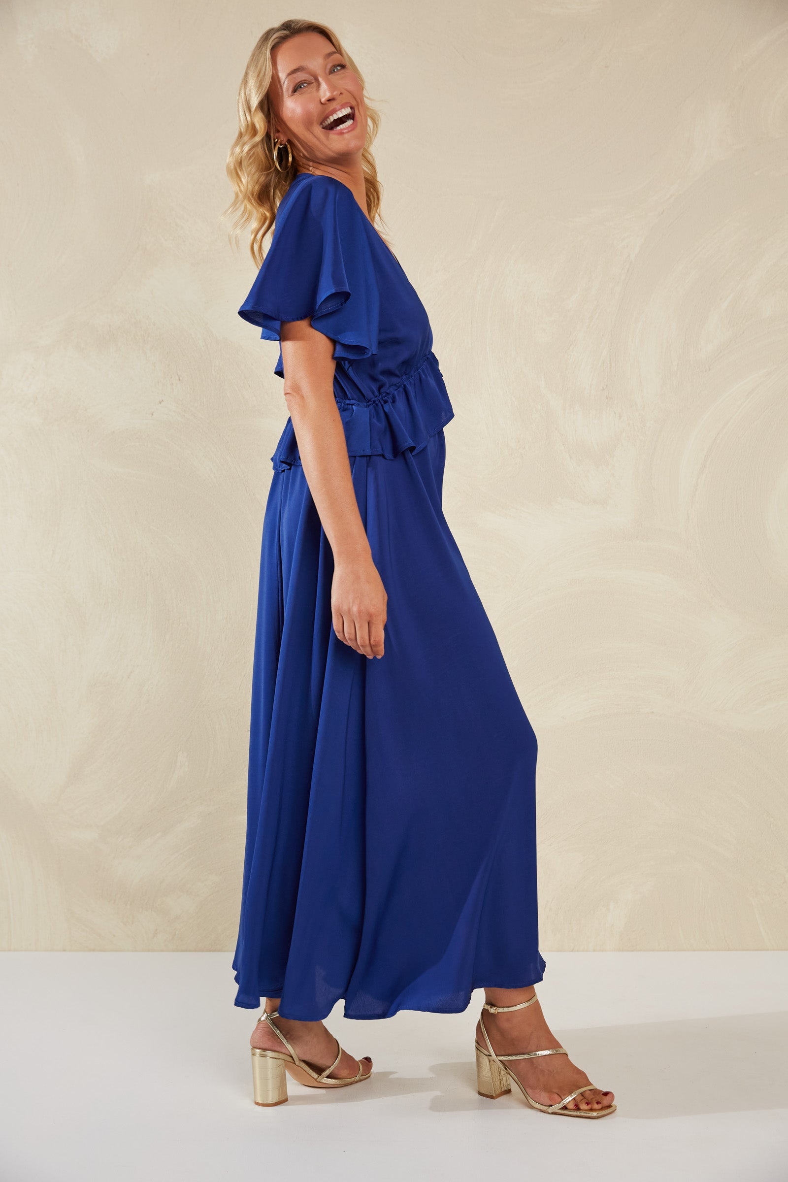Portofino Frill Maxi - Lago - The Haven Co