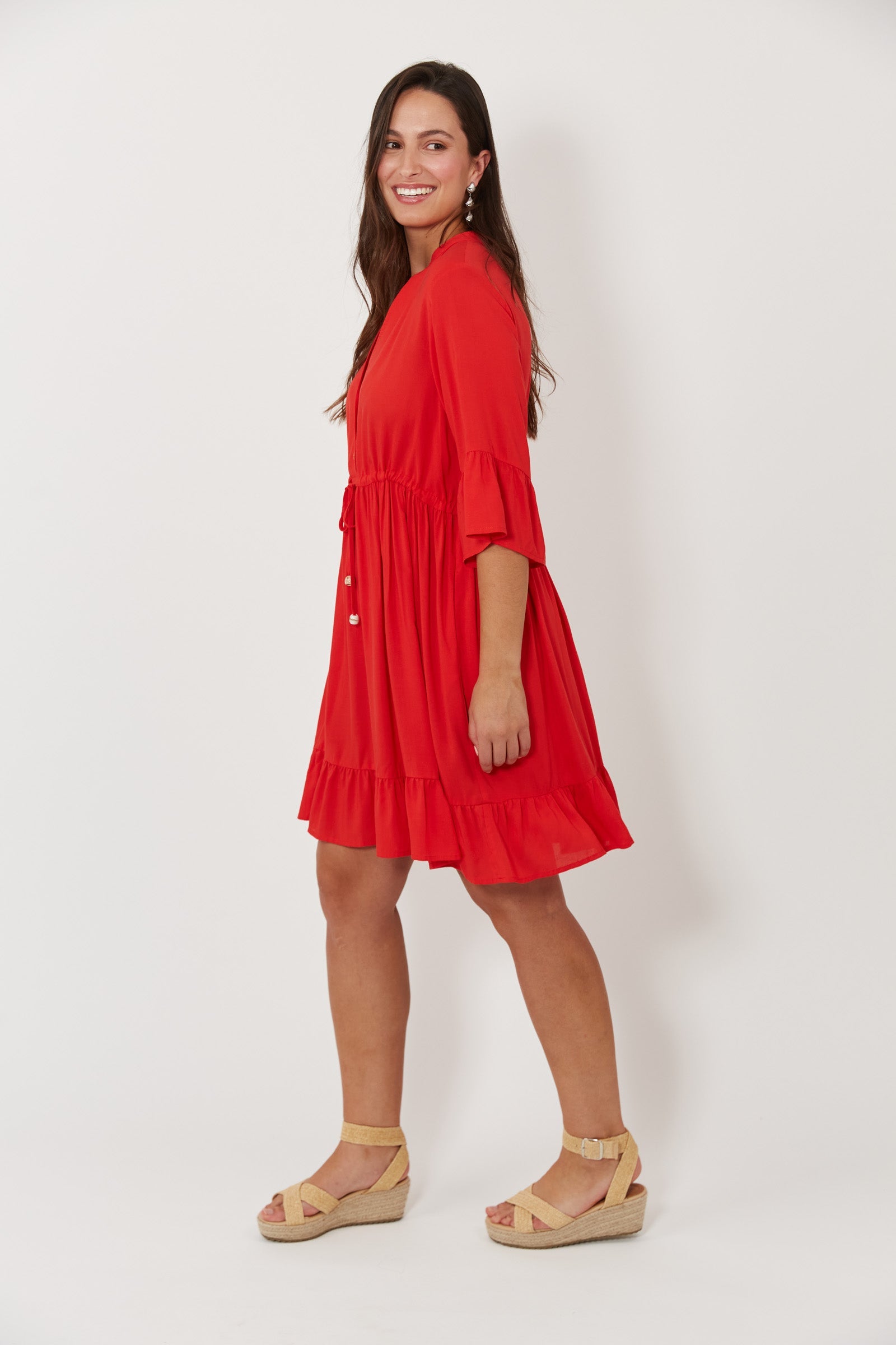 Isola Tie Dress - Negroni