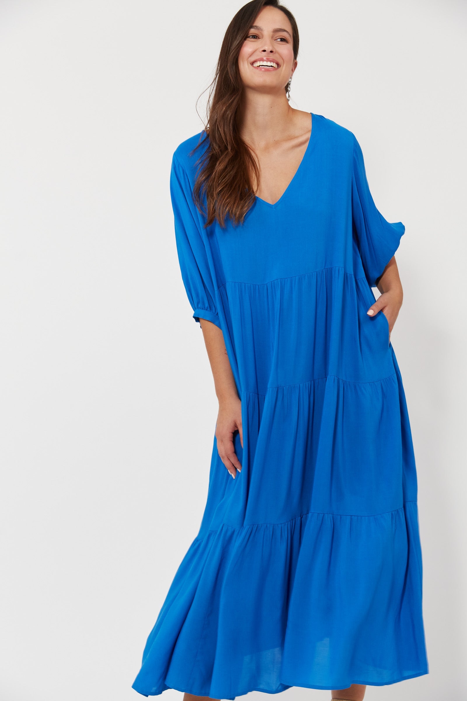 Isola Tiered Maxi Dress - Baia