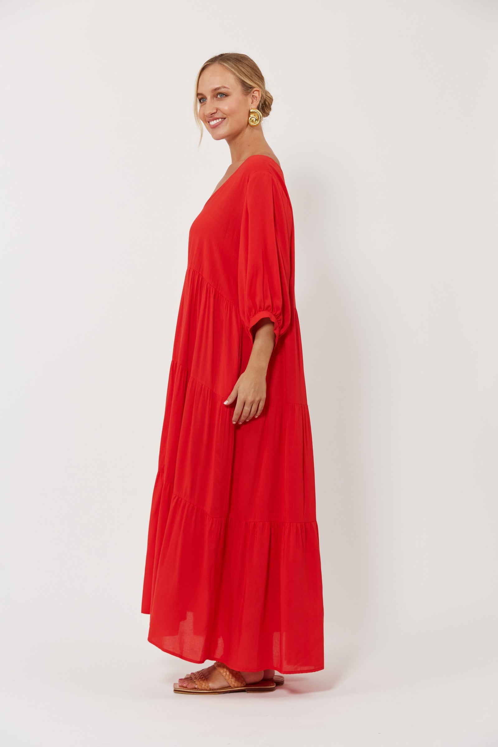 Isola Tiered Maxi Dress - Negroni