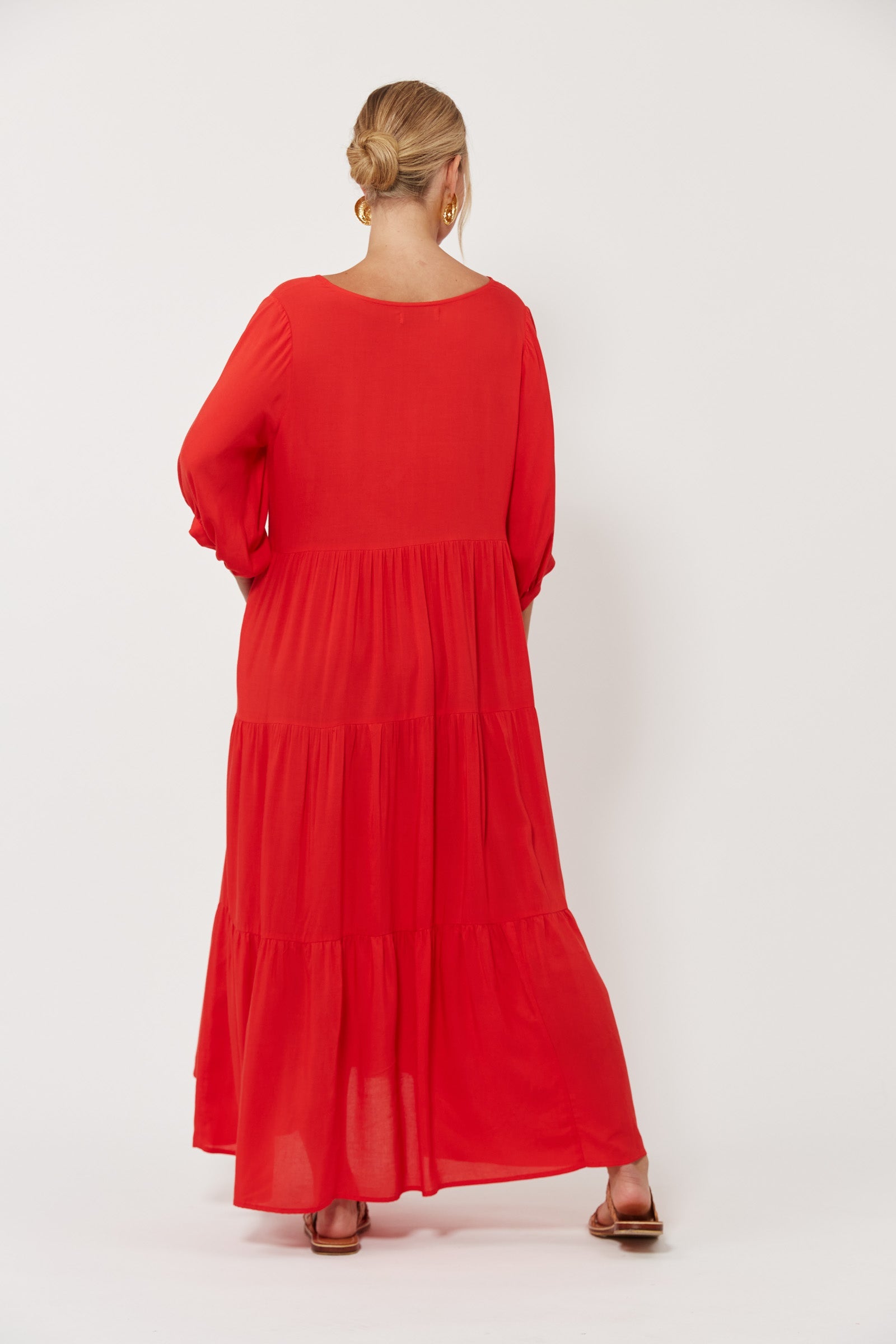 Isola Tiered Maxi Dress - Negroni
