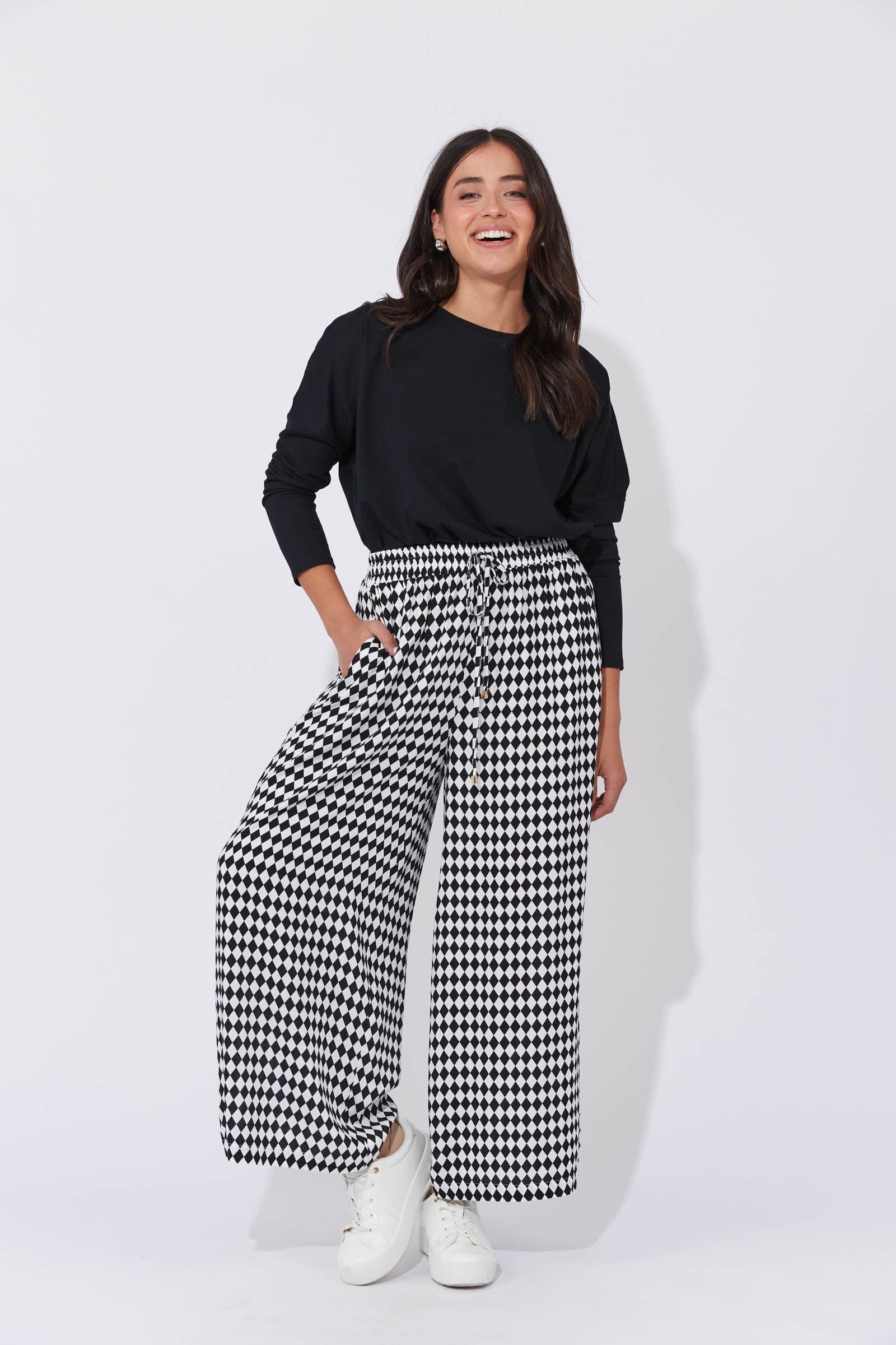 Casablanca Pant - White/Kohl