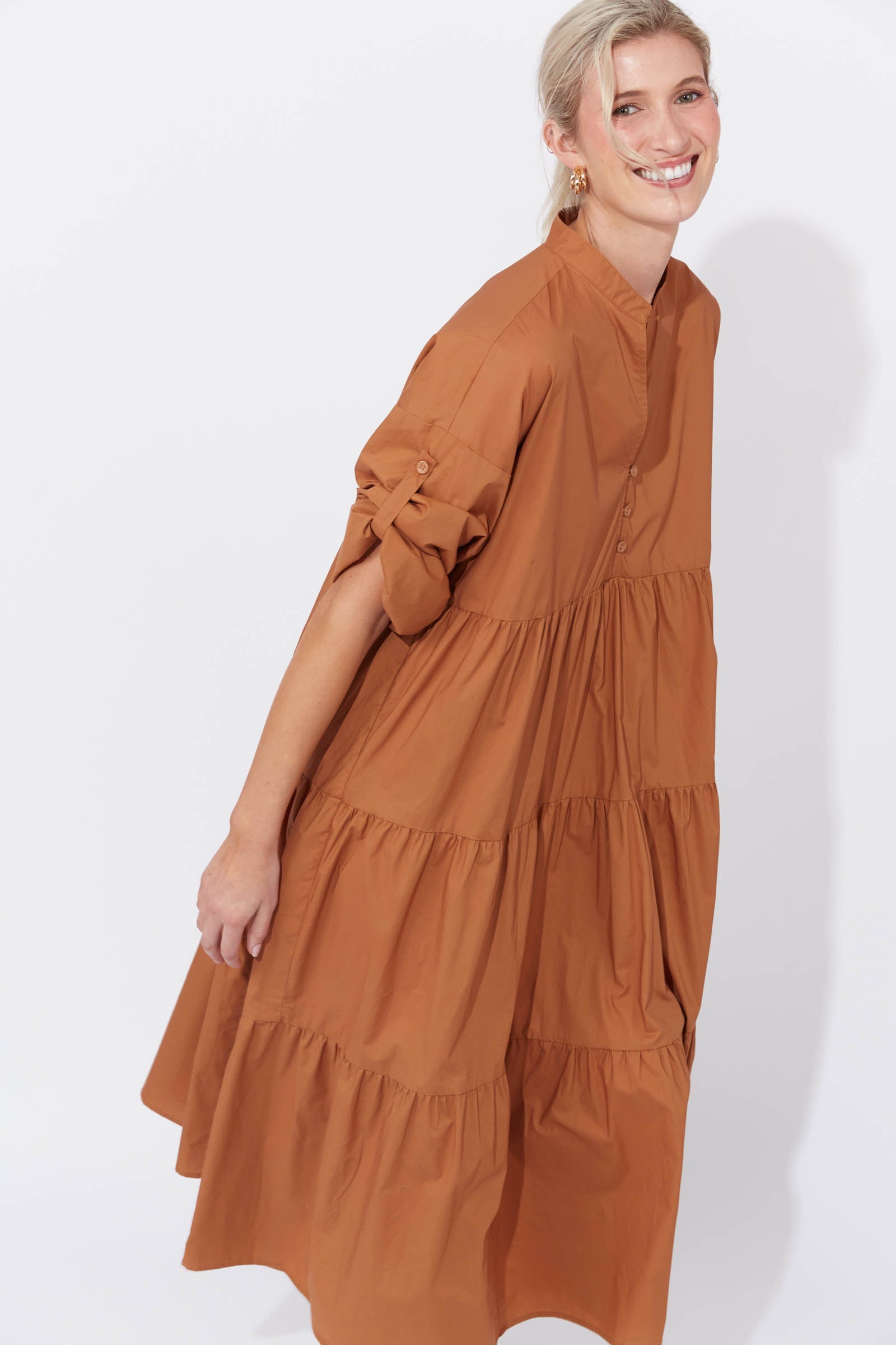 Phoenix Tiered Dress - Dune