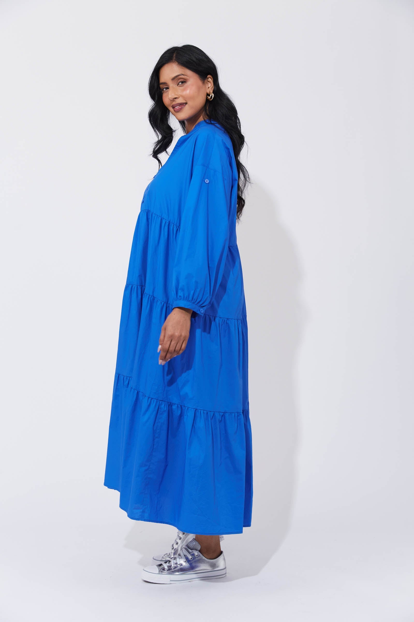 Phoenix Tiered Dress - Cobalt