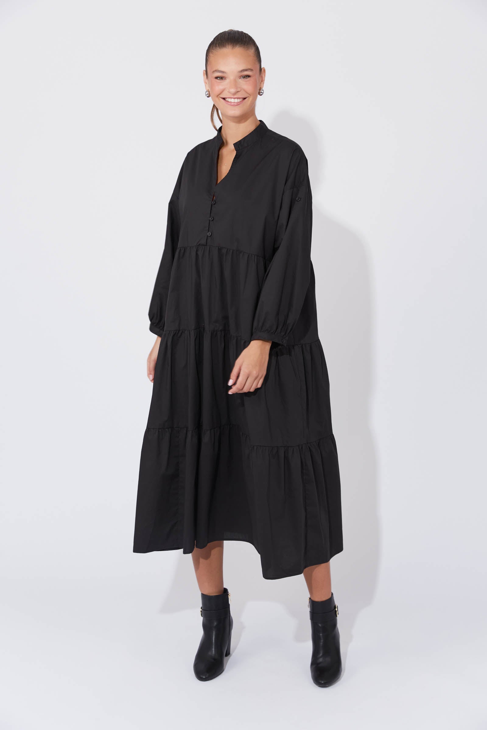 Phoenix Tiered Dress - Kohl