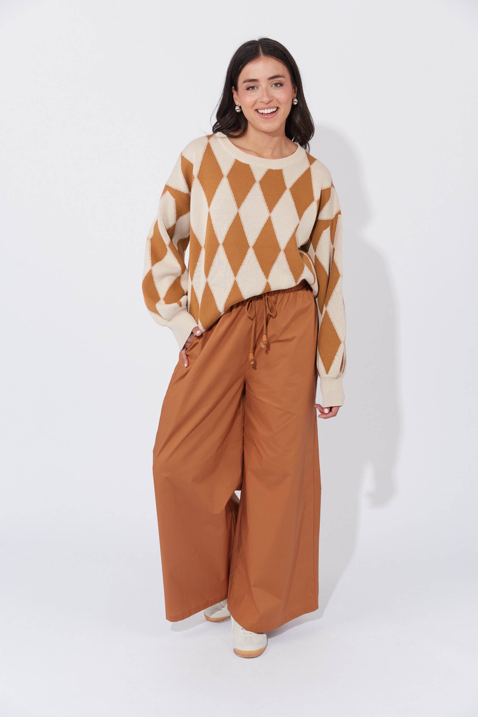 Casablanca Lurex Jumper - Sand/Dune