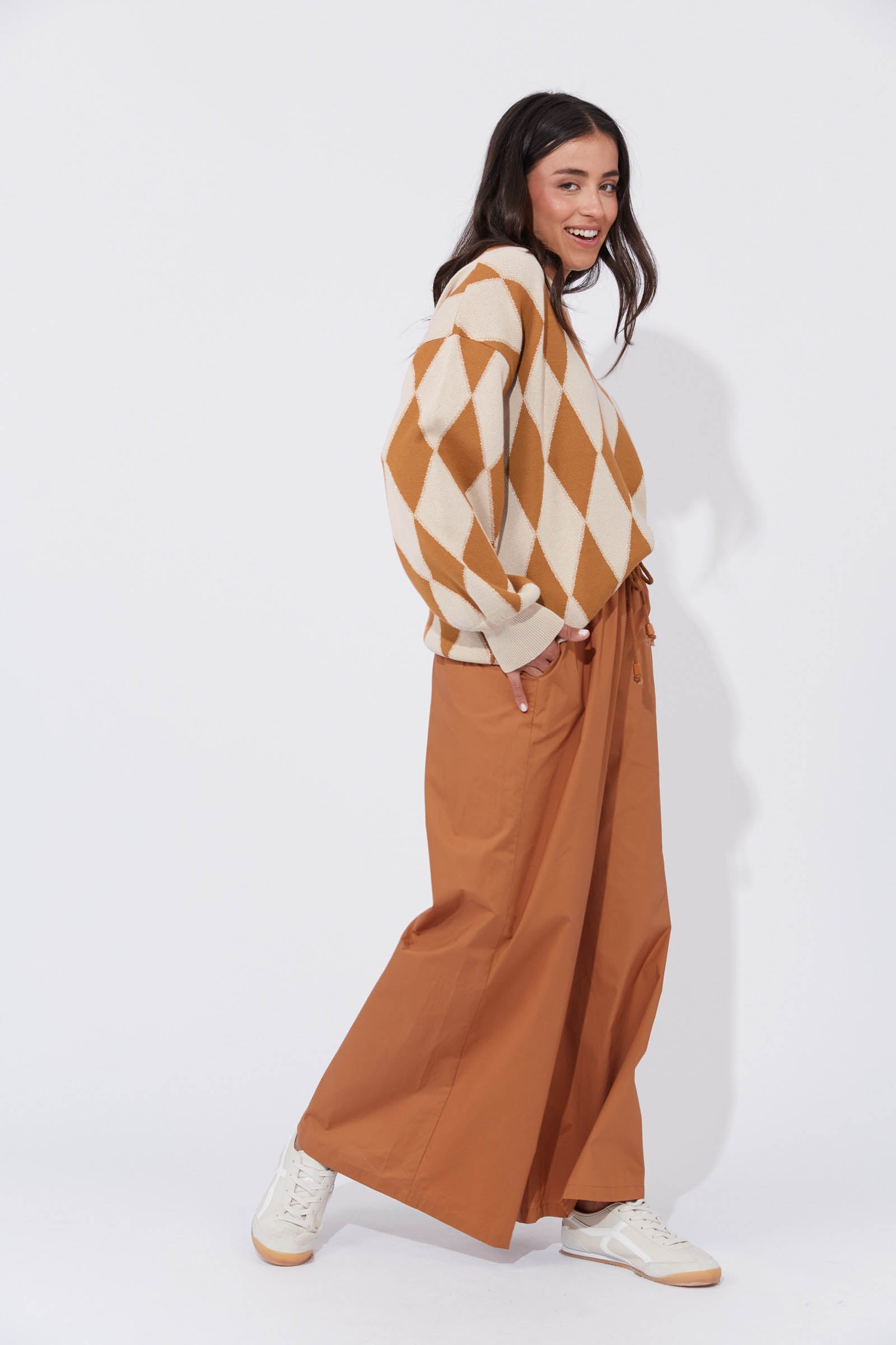 Casablanca Lurex Jumper - Sand/Dune