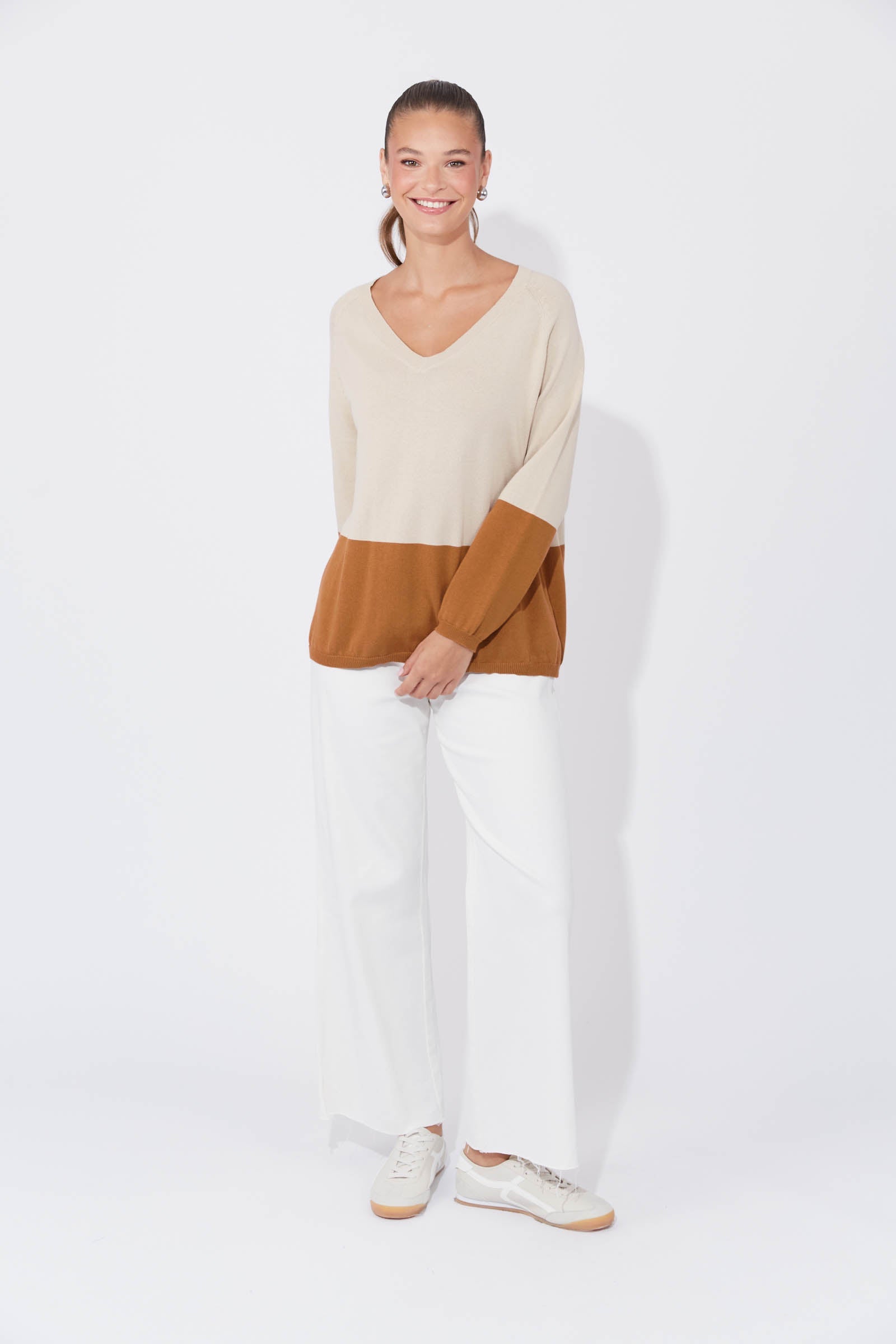 Casablanca Block Knit - Sand/Dune