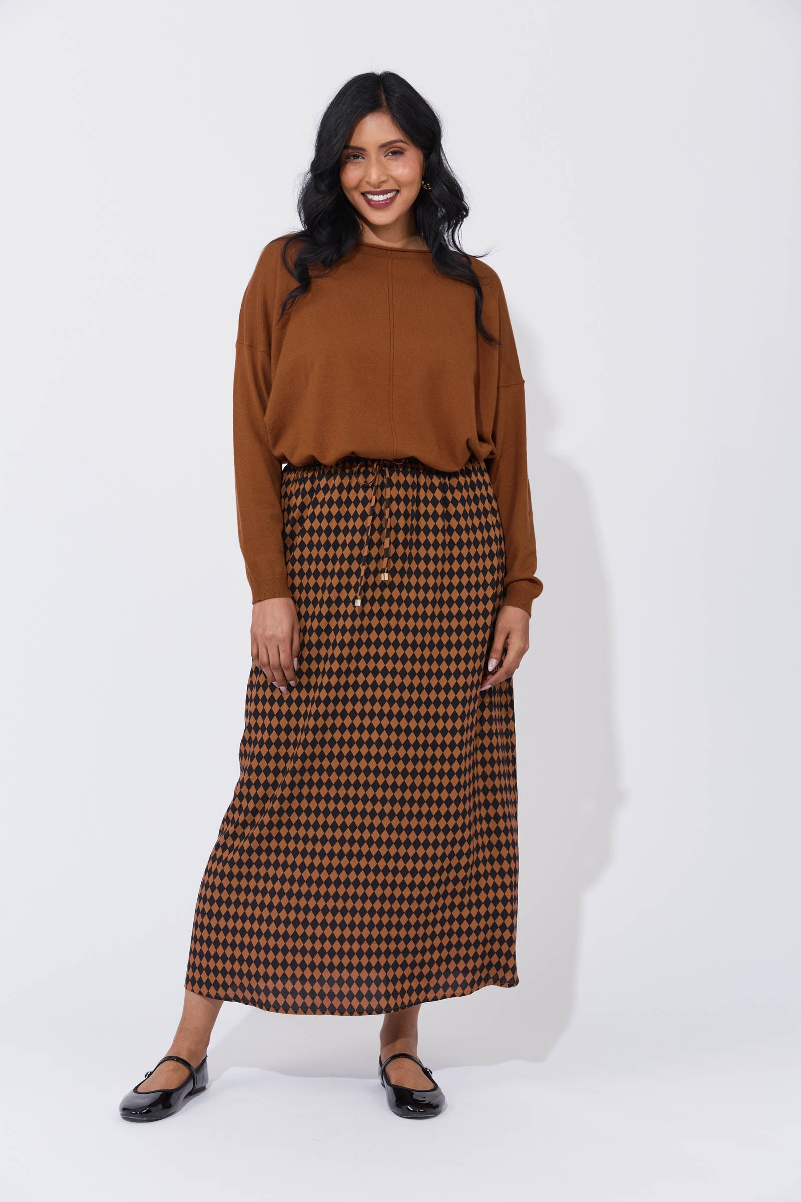 Casablanca Skirt - Kohl/Dune
