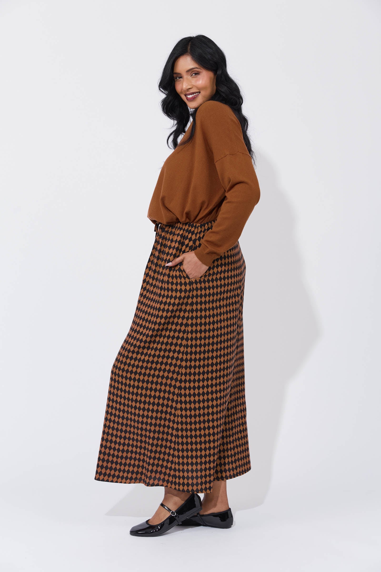 Casablanca Skirt - Kohl/Dune