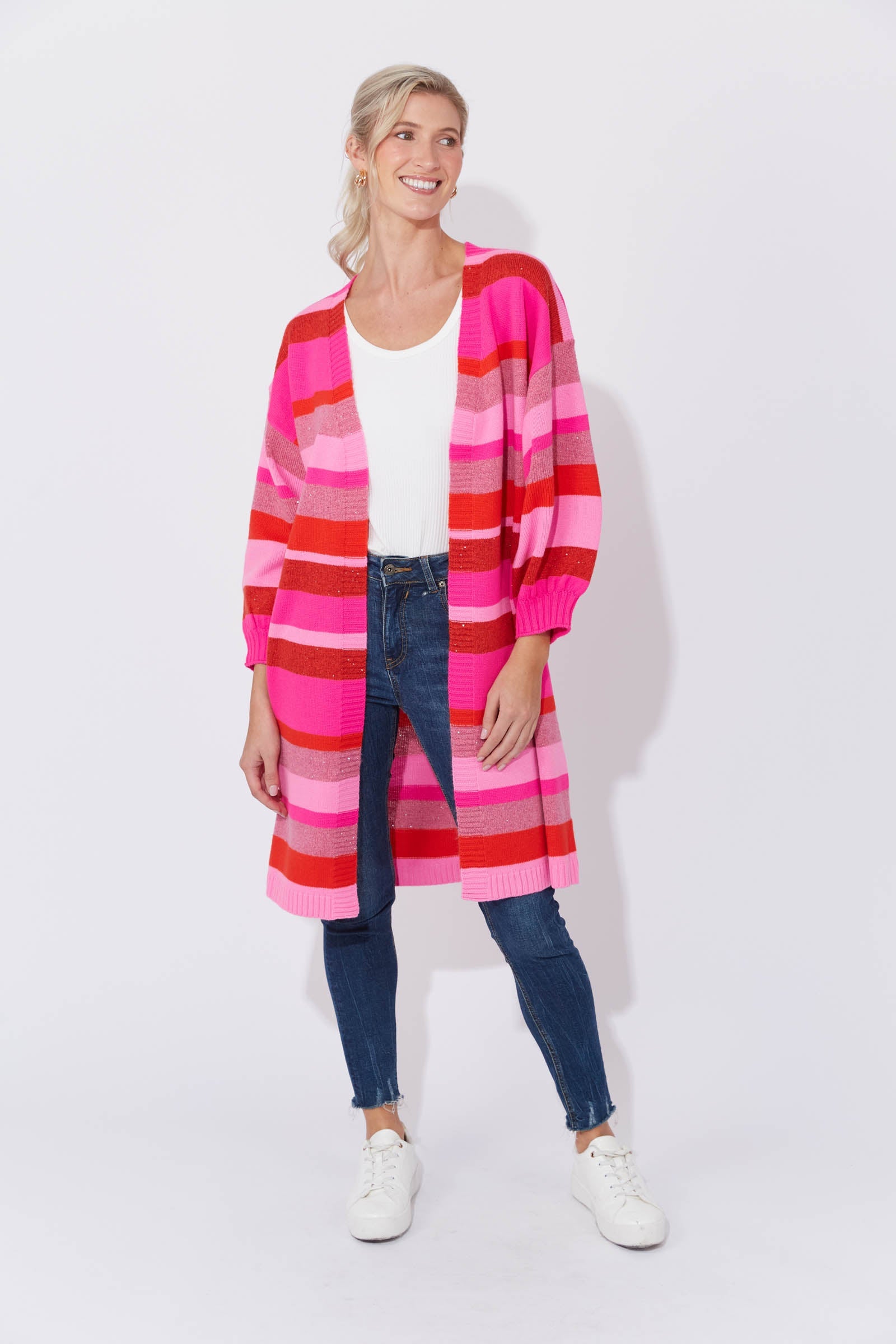 Yuma Cardigan - Chilli/Pink