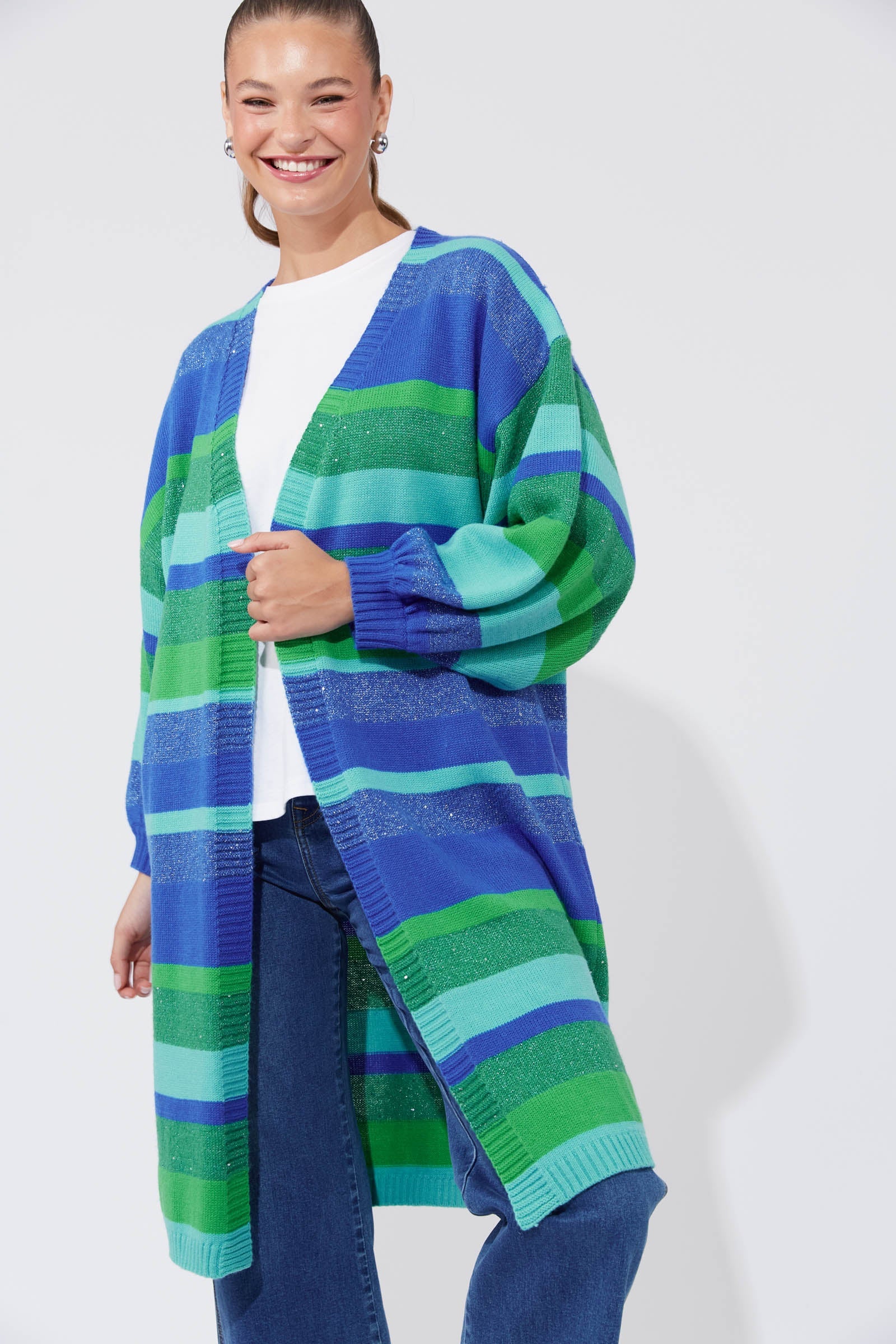 Yuma Cardigan - Blue/Oasis