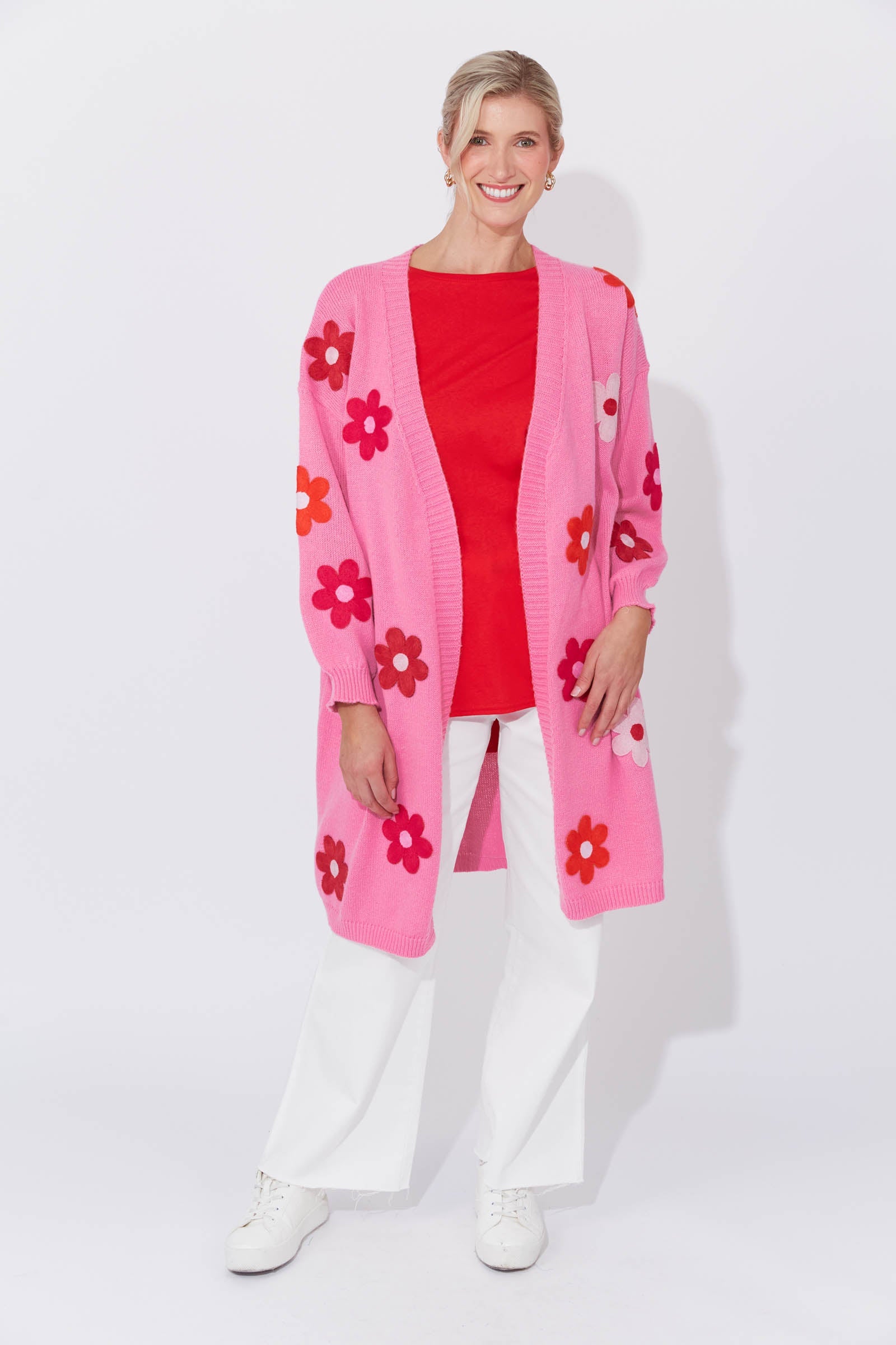 Delphi Cardigan - Chilli/Pink