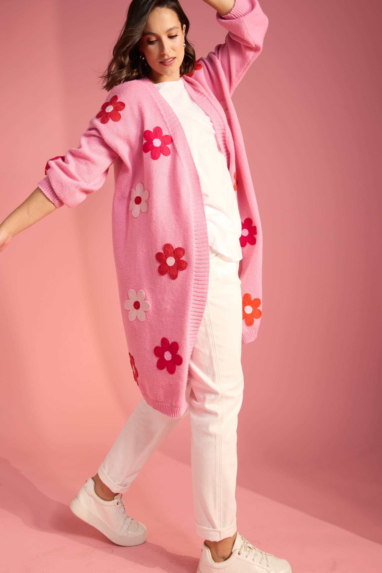 Delphi Cardigan - Chilli/Pink