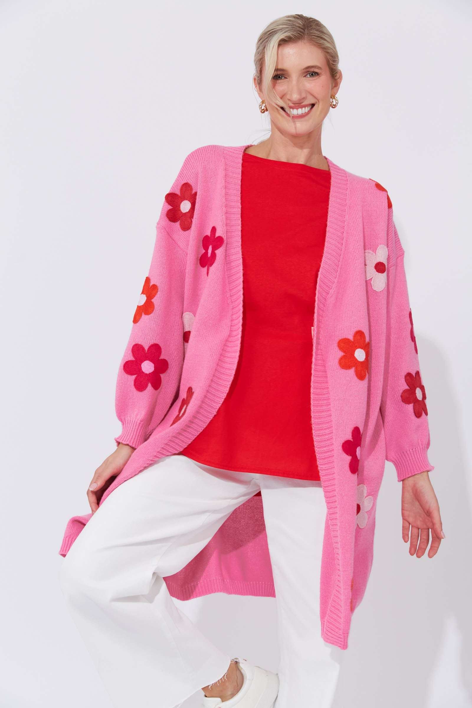 Delphi Cardigan - Chilli/Pink