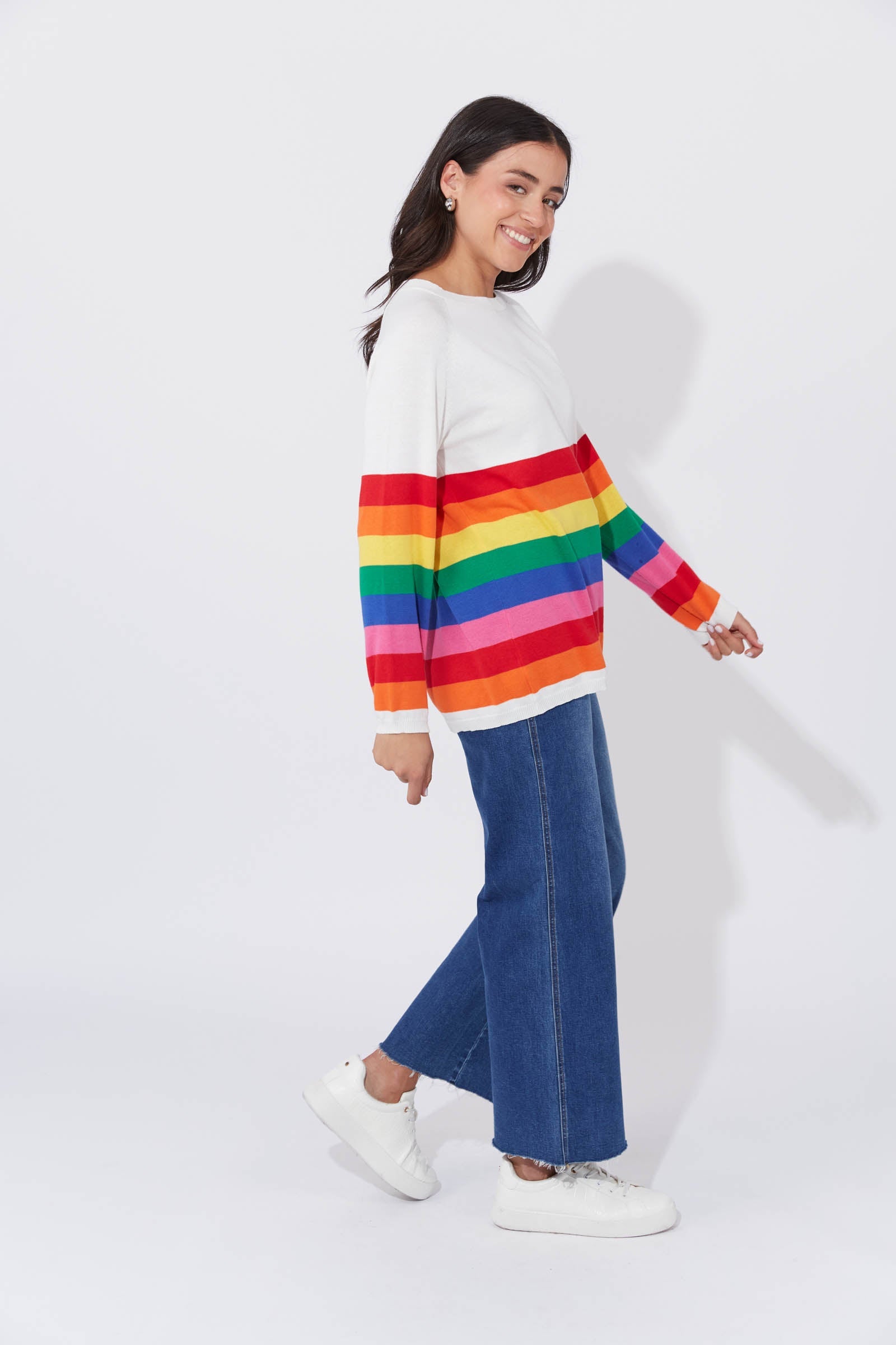 Florida Stripe Jumper - Rainbow