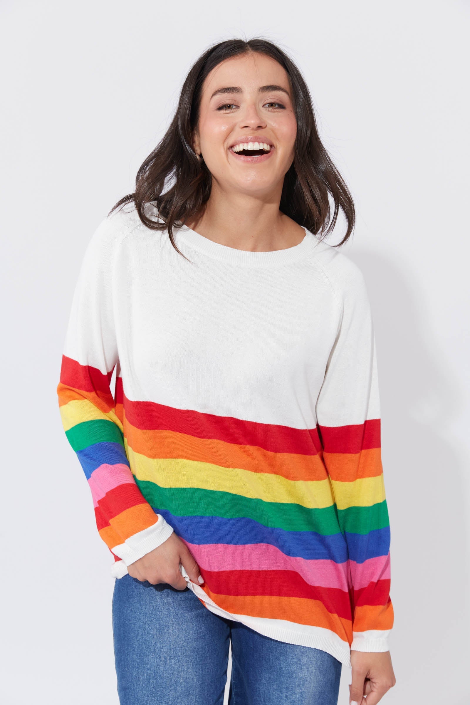 Florida Stripe Jumper - Rainbow