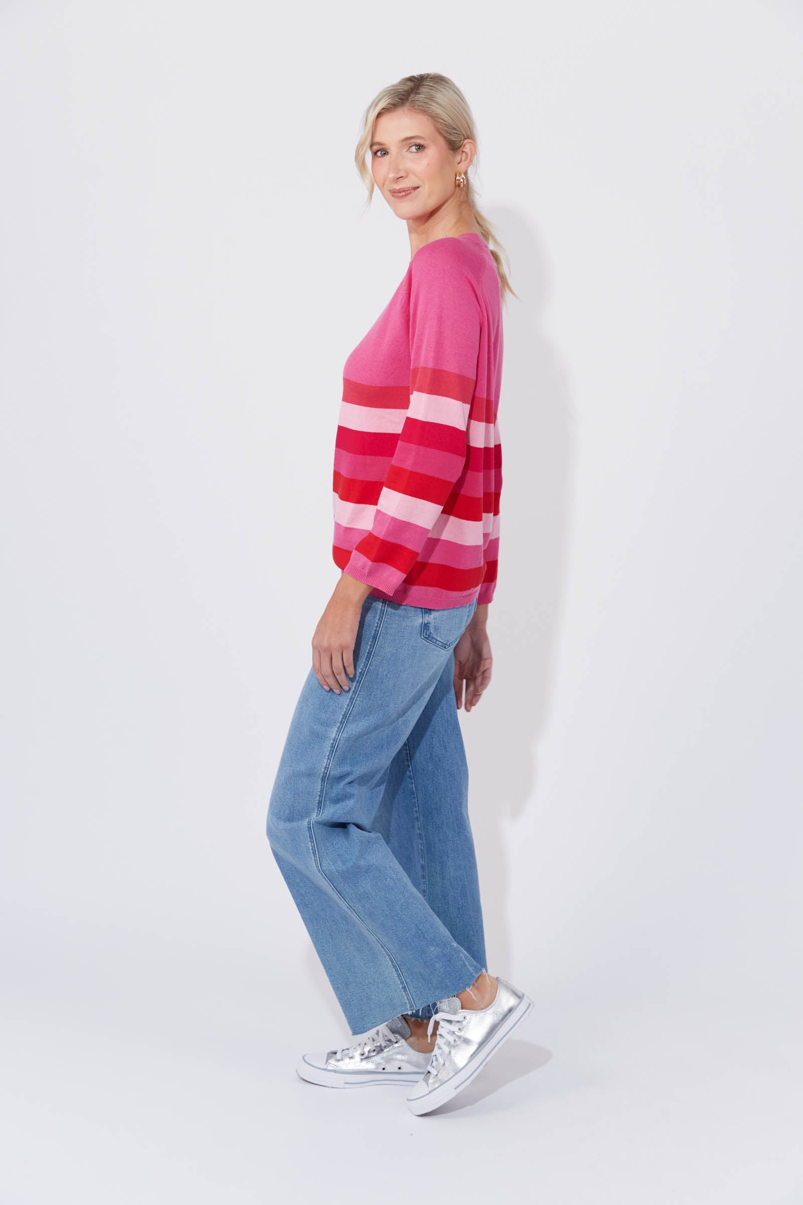 Florida Stripe Jumper - Pink