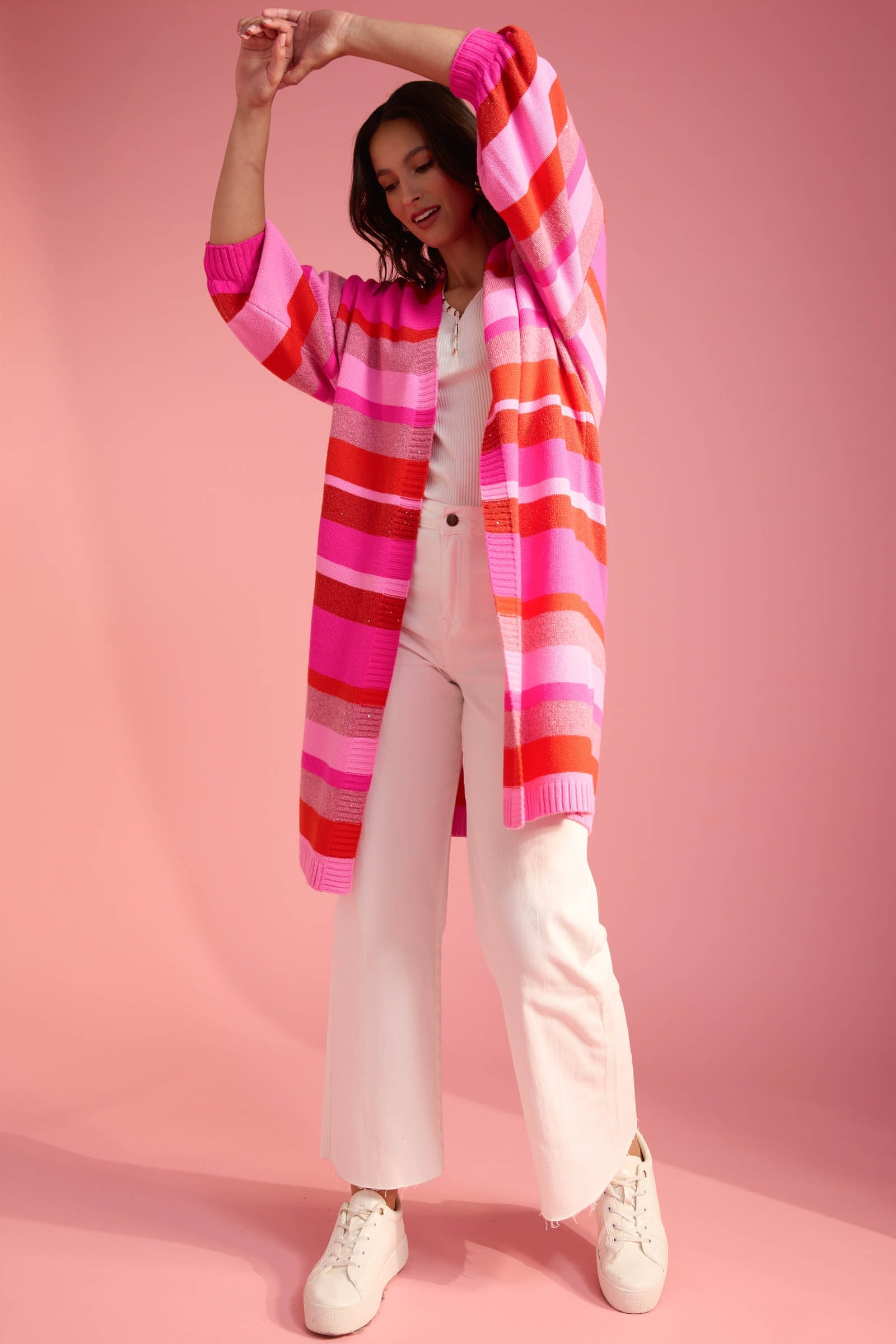 Yuma Cardigan - Chilli/Pink