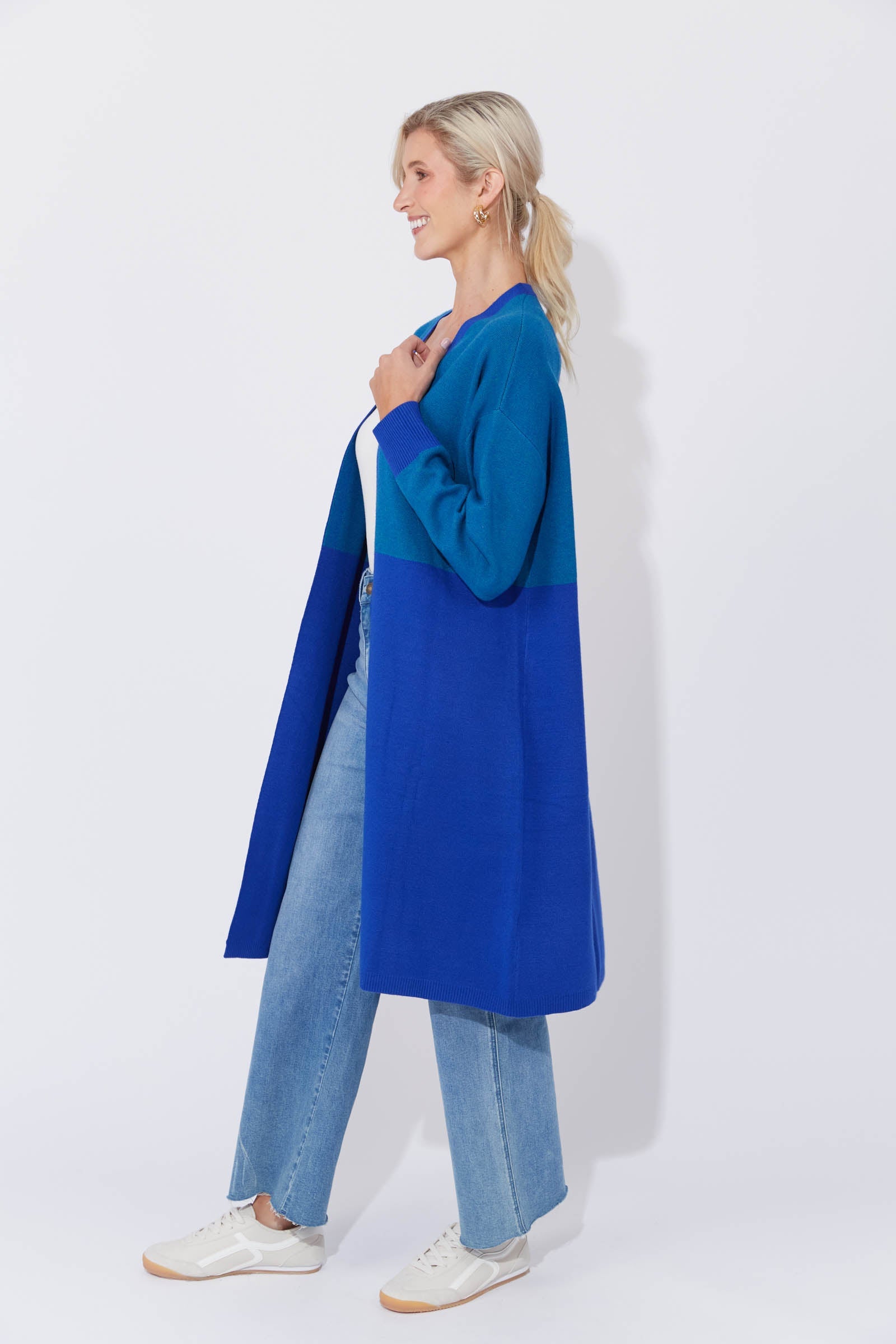Cyprus Cardigan - Blue/Oasis