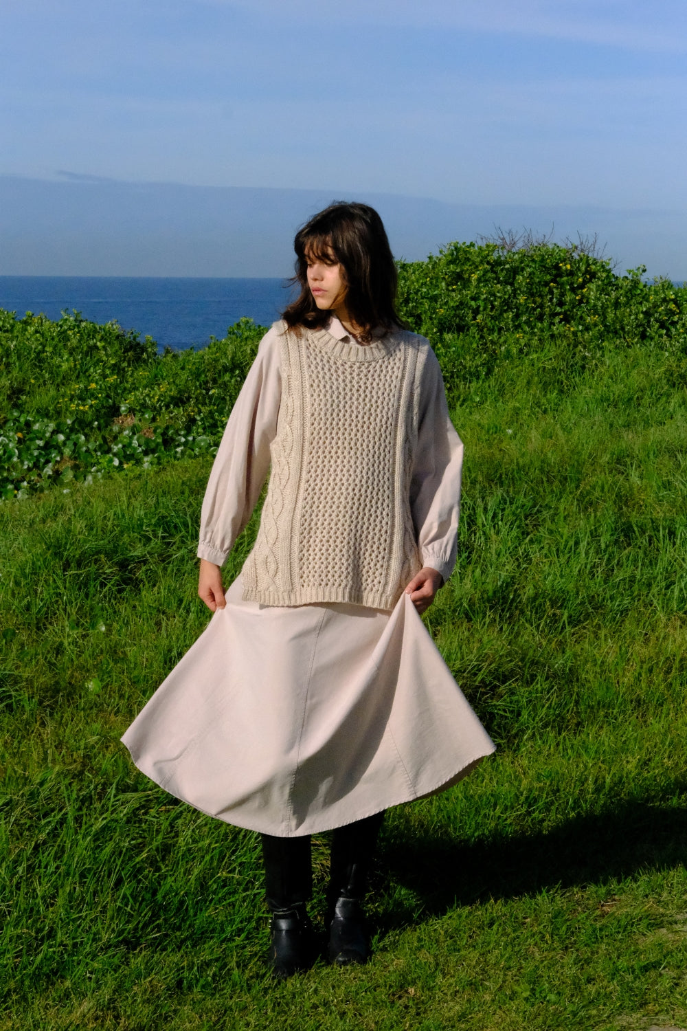 Luna Knit Vest - Canvas